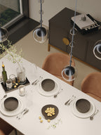 Petite suspension Clyde - Noir, transparent