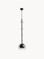 Petite suspension Clyde - Noir, transparent