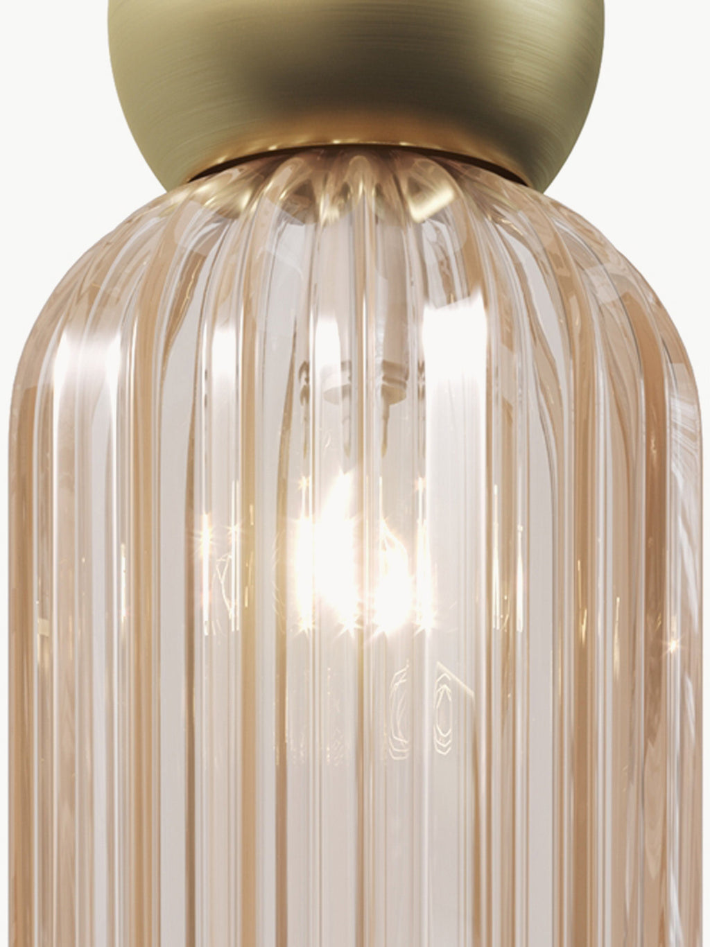 Suspension Nash - Beige clair, transparent, doré