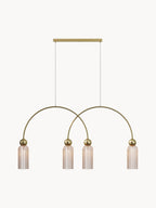 Suspension Nash - Beige clair, transparent, doré
