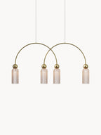 Suspension Nash - Beige clair, transparent, doré