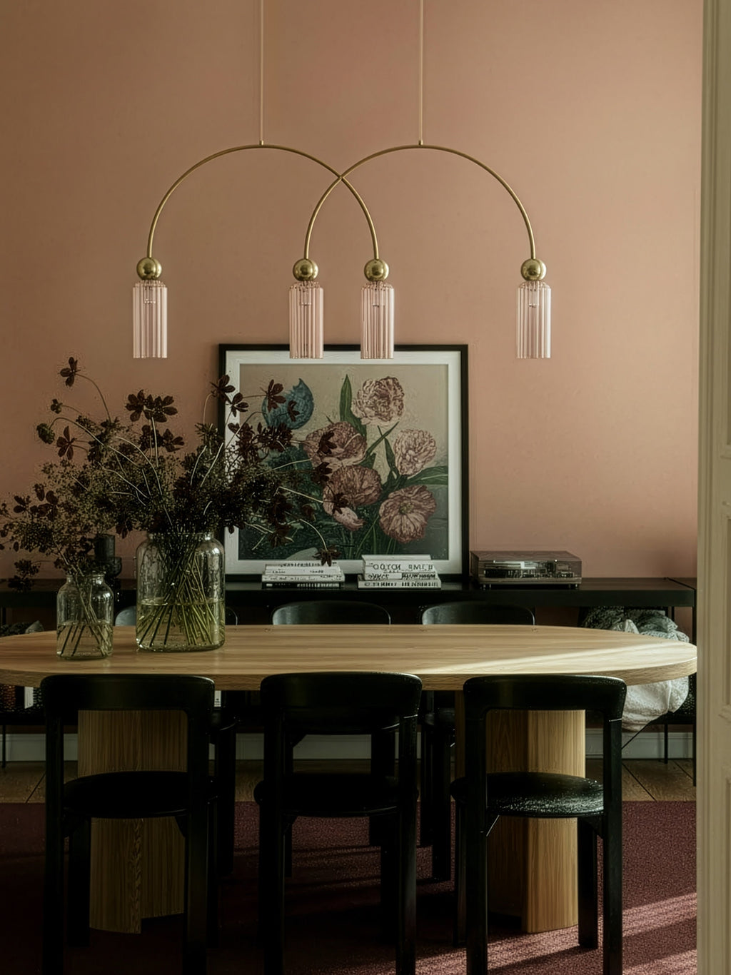 Suspension Nash - Beige clair, transparent, doré