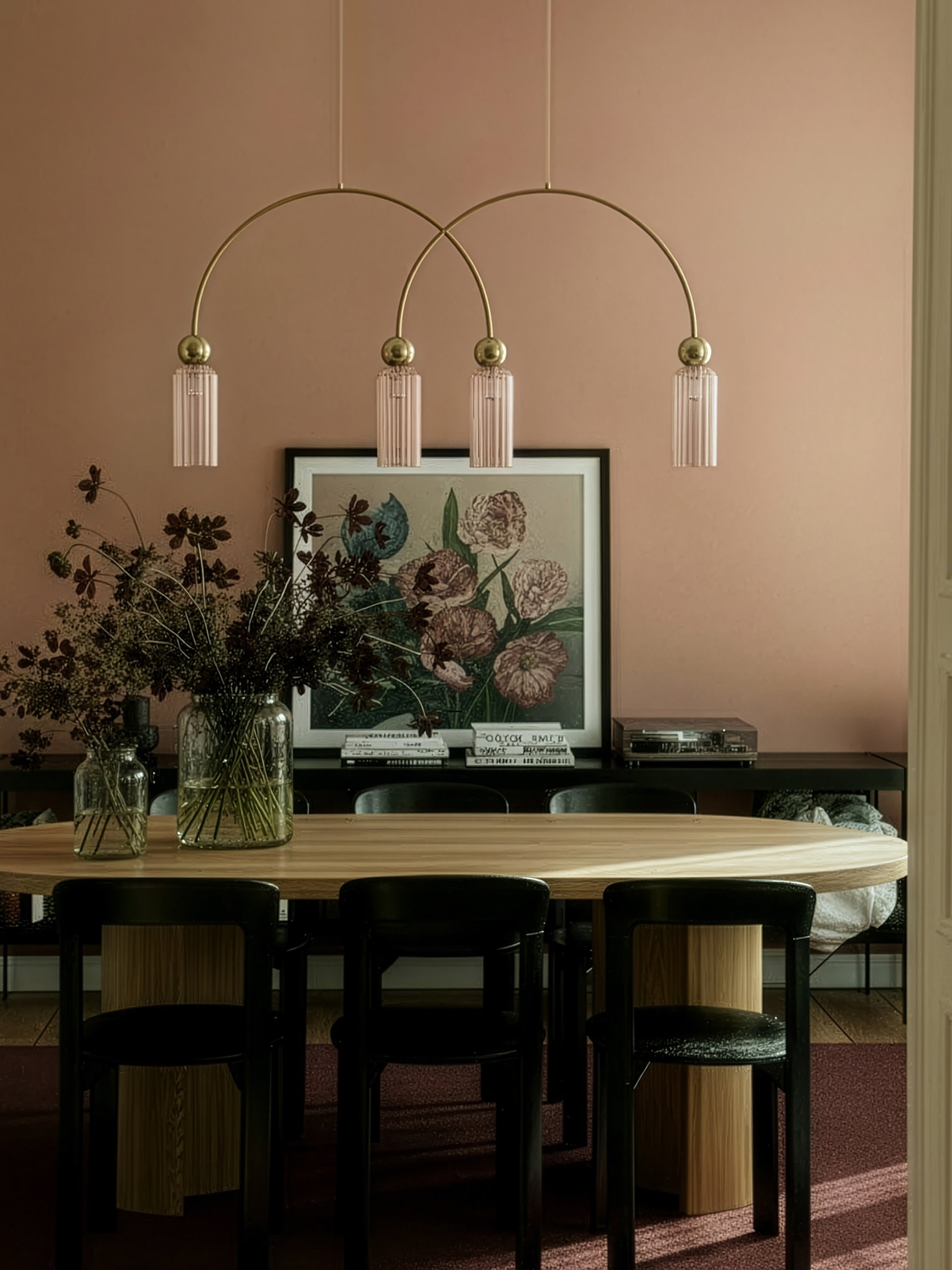 Suspension Nash - Beige clair, transparent, doré