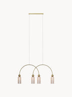 Suspension Nash - Beige clair, transparent, doré