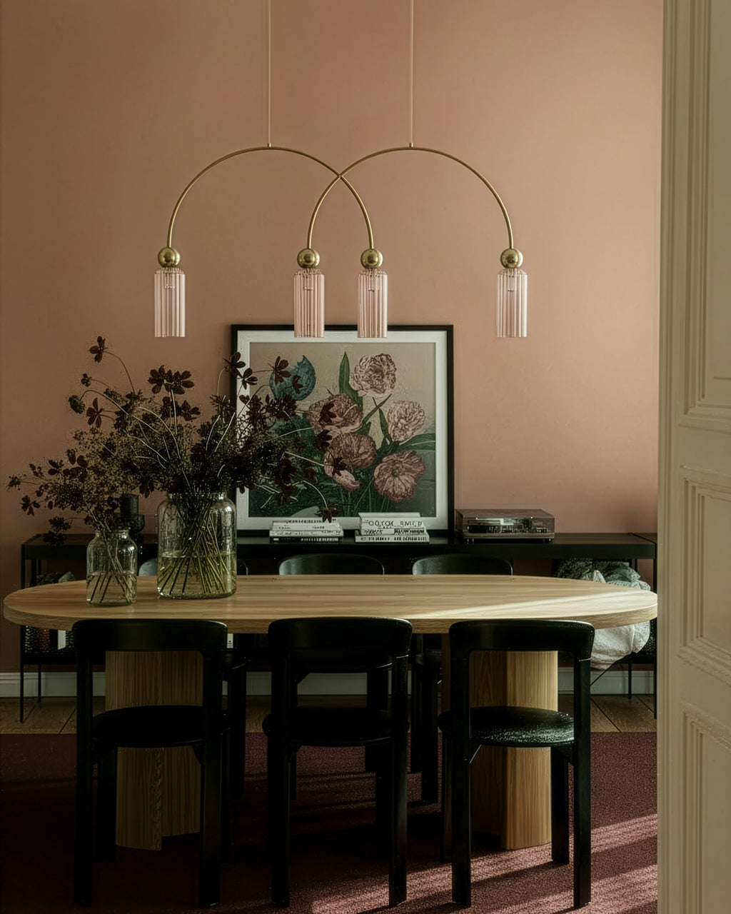 Suspension Nash - Beige clair, transparent, doré