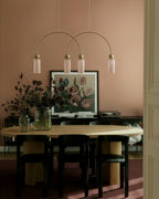 Suspension Nash - Beige clair, transparent, doré