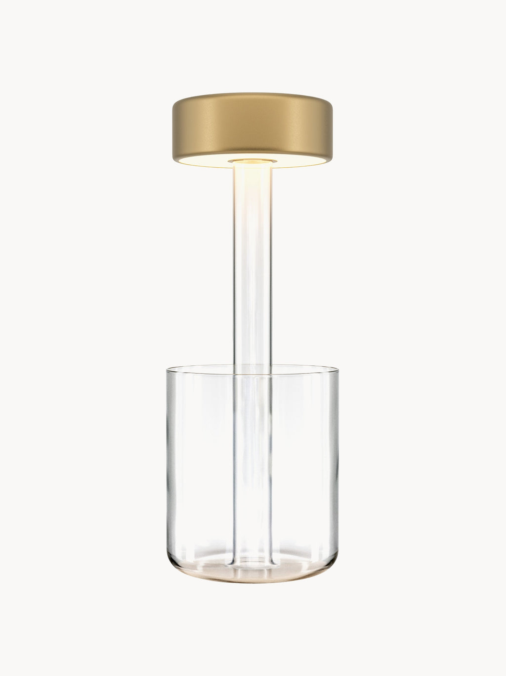 Petite lampe à poser LED à intensité variable Reed - Doré, transparent