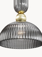 Suspension Nash - Anthracite, transparent, doré
