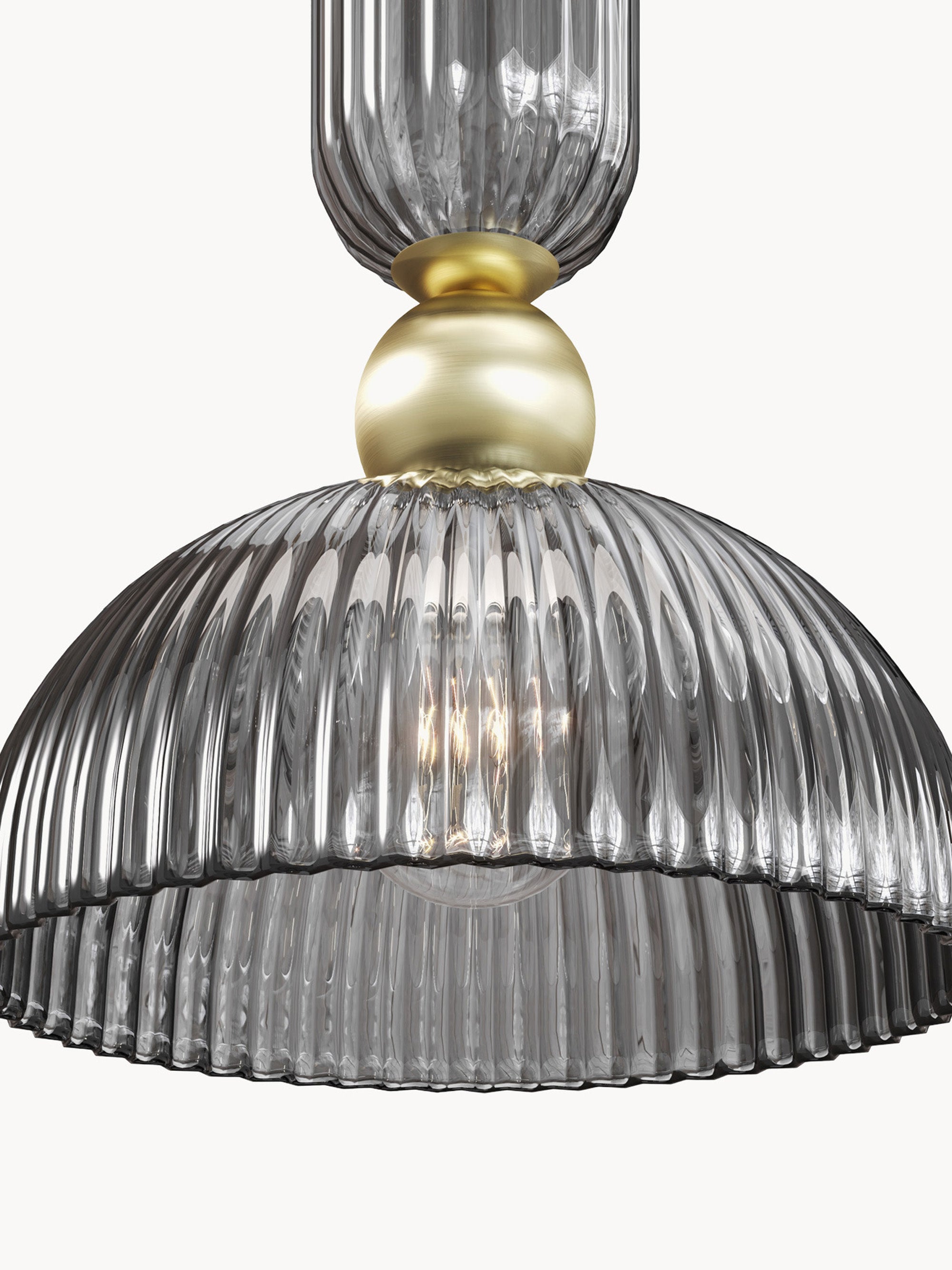 Suspension Nash - Anthracite, transparent, doré