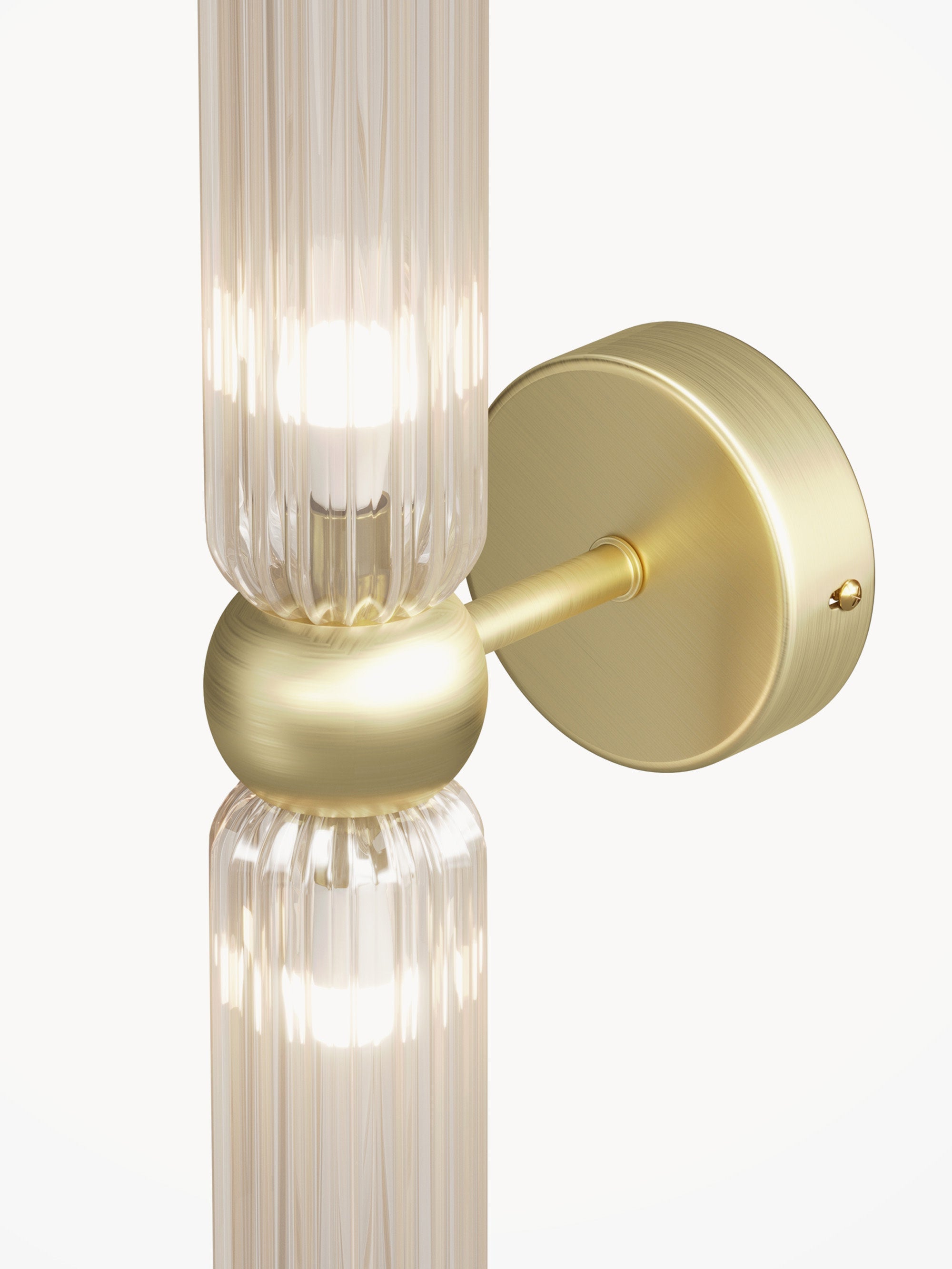 Applique murale Up & Maro - Beige clair, transparent, doré