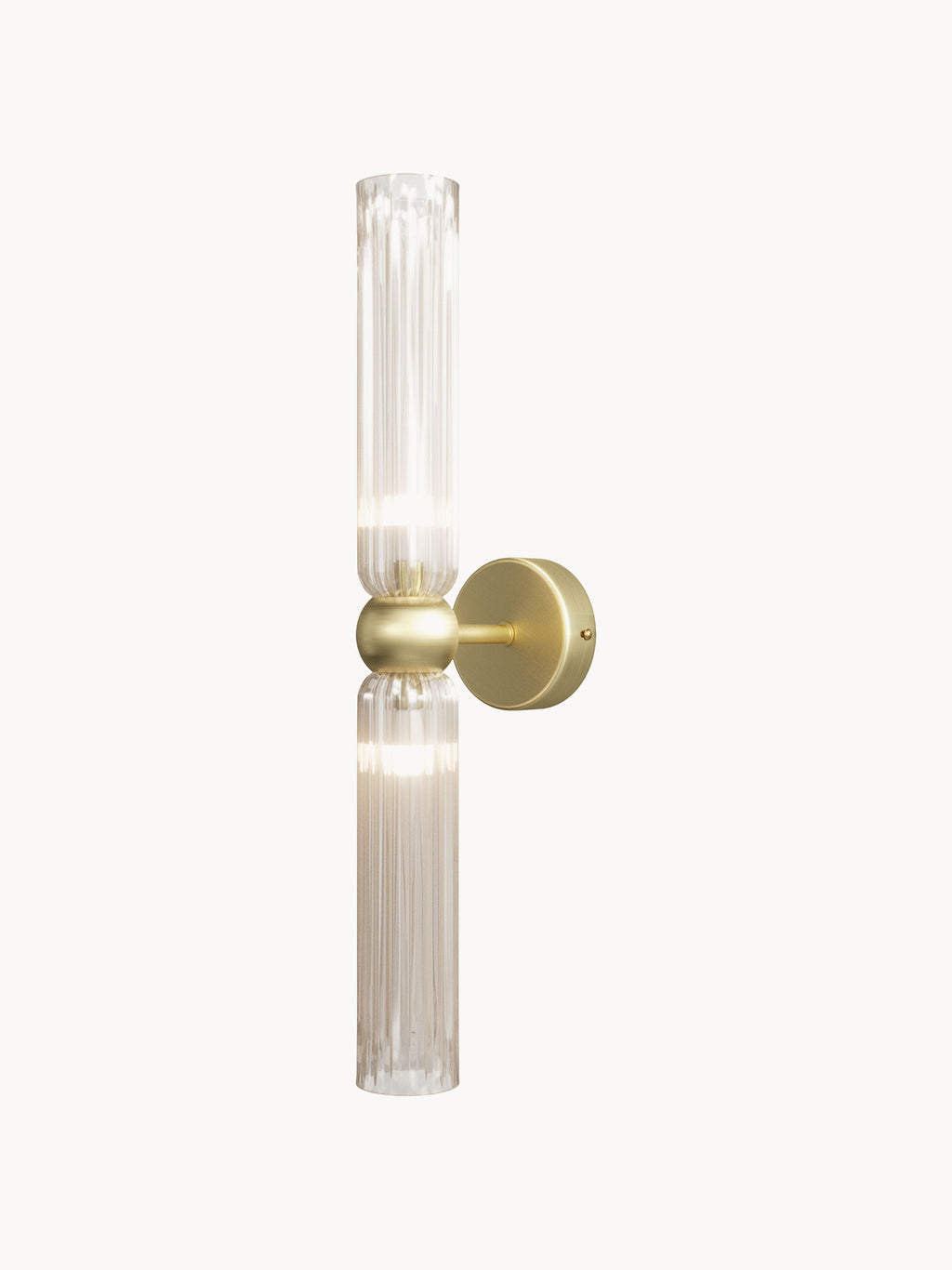 Applique murale Up & Maro - Beige clair, transparent, doré