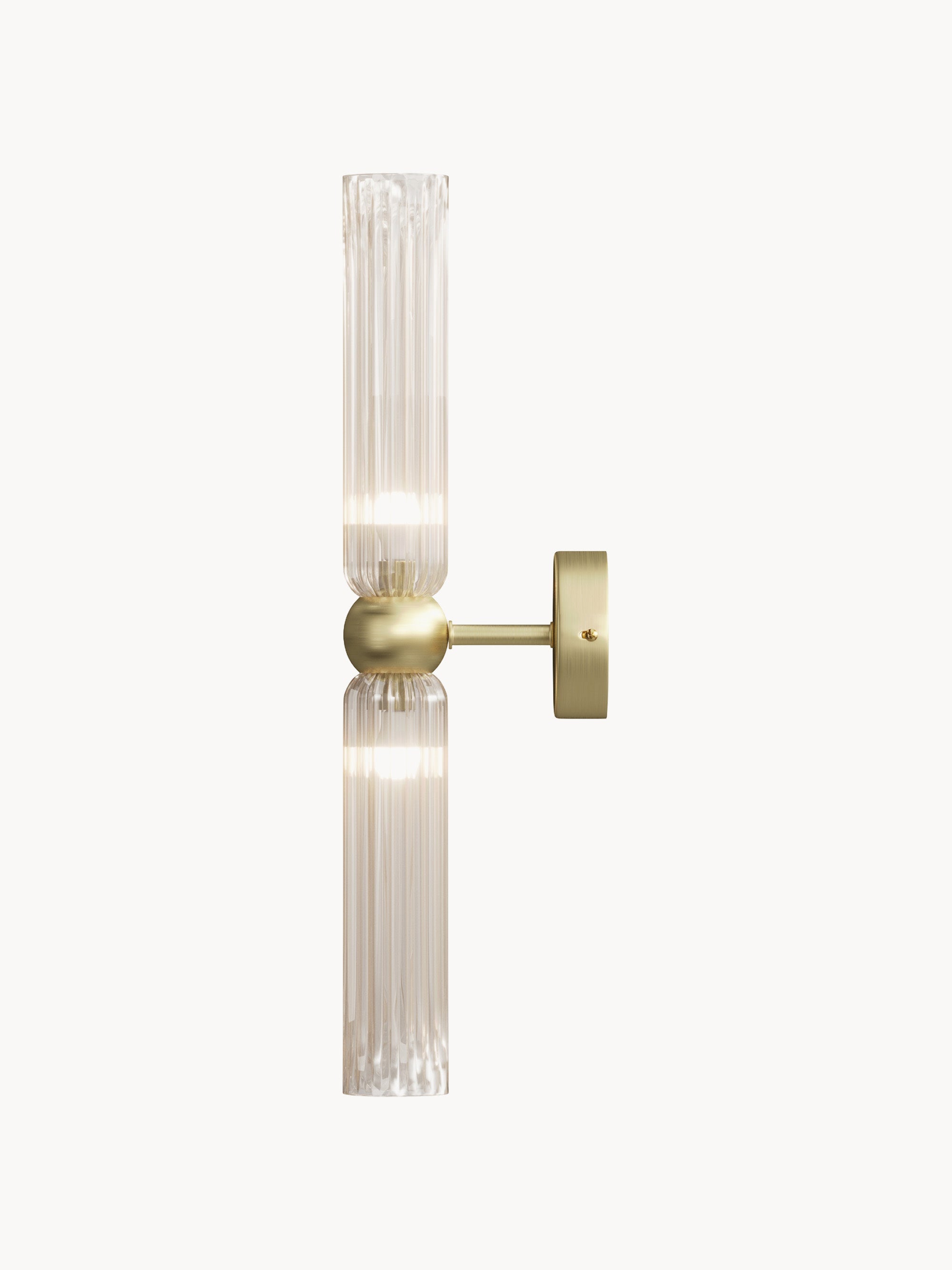 Applique murale Up & Maro - Beige clair, transparent, doré