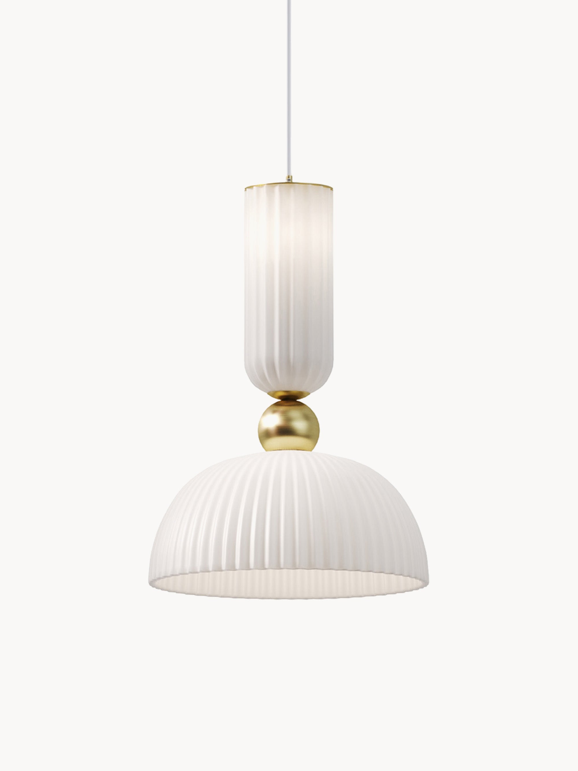Suspension Nash - Blanc, doré