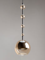 Petite suspension Clyde - Noir, brun clair transparent