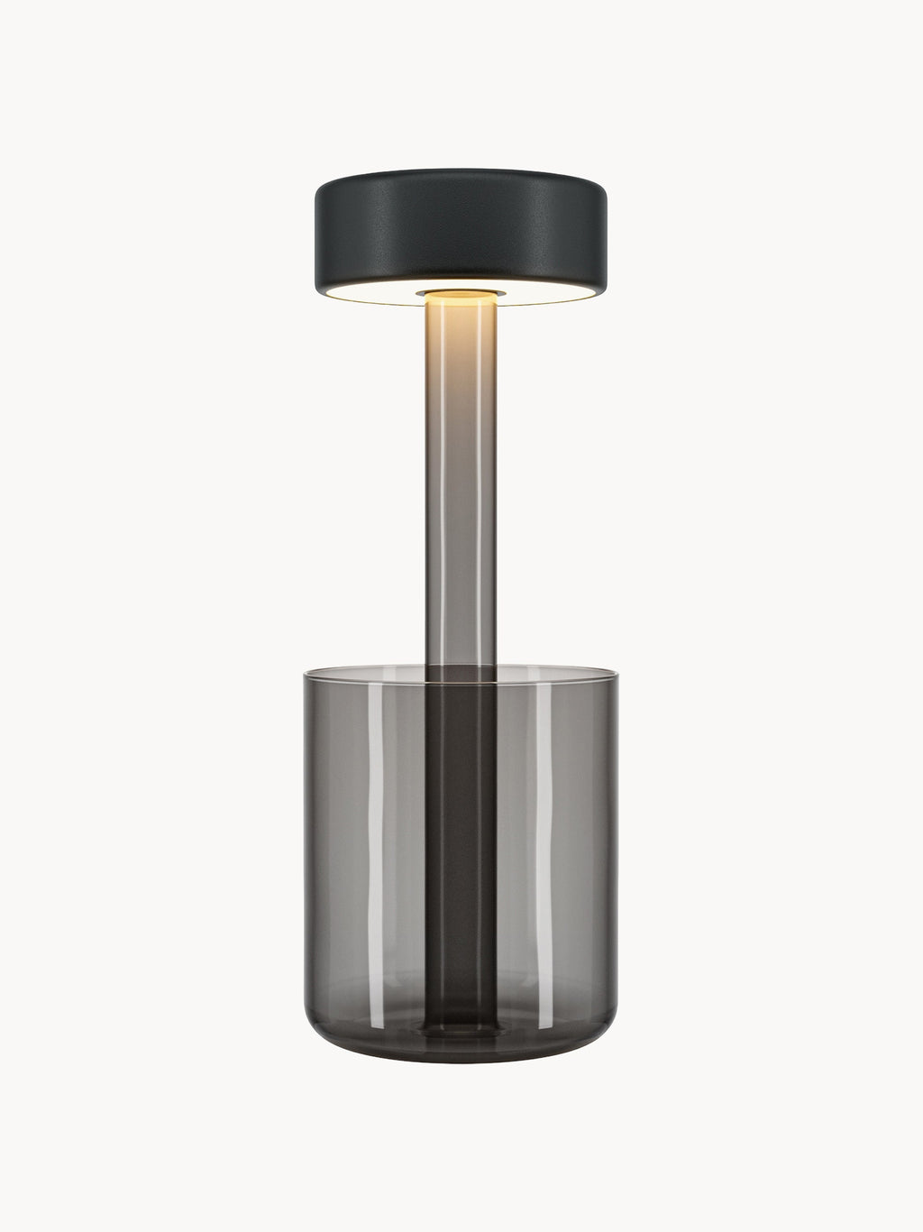 Petite lampe à poser LED à intensité variable Reed - Noir, gris, transparent