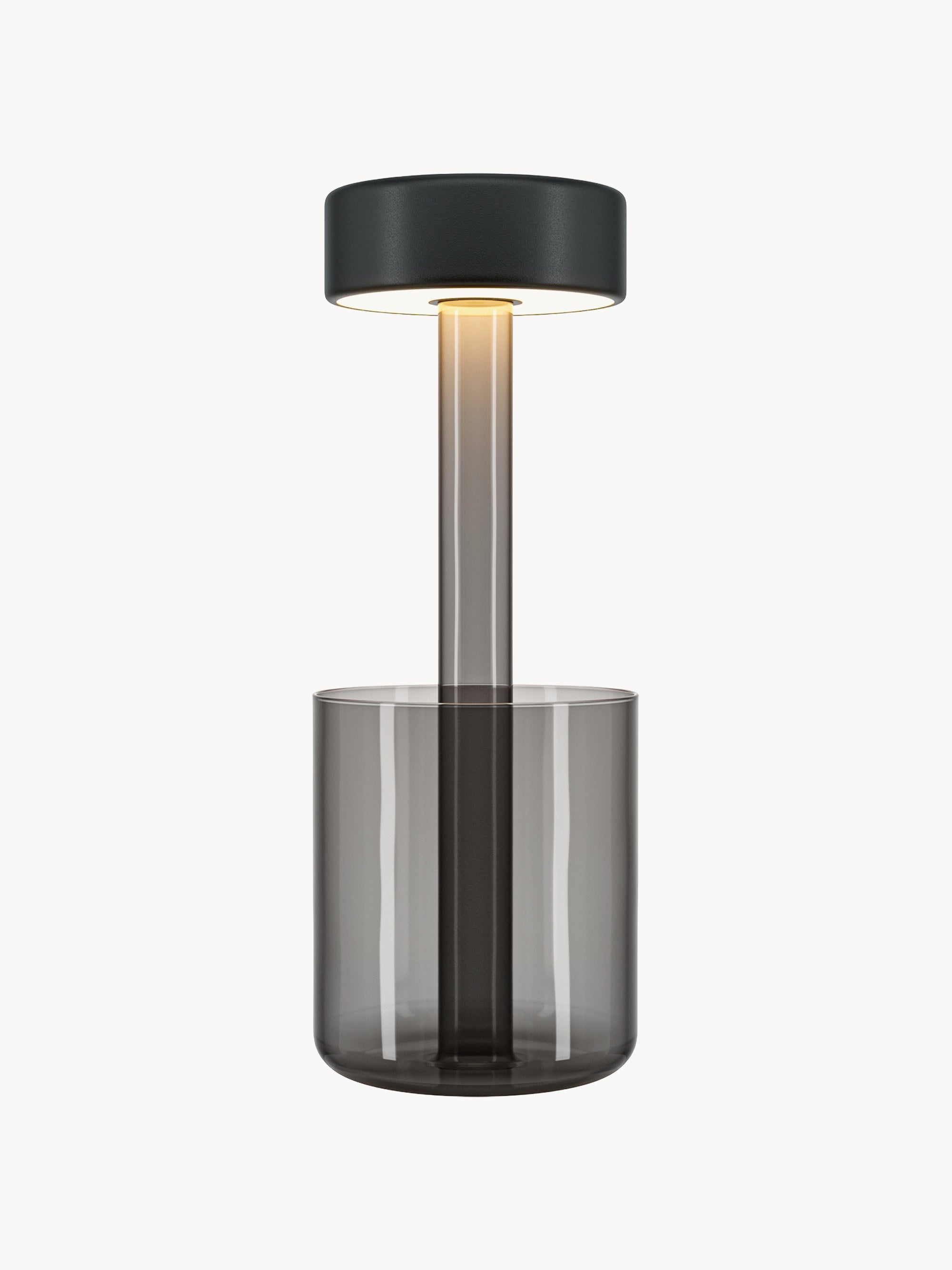 Petite lampe à poser LED à intensité variable Reed - Noir, gris, transparent