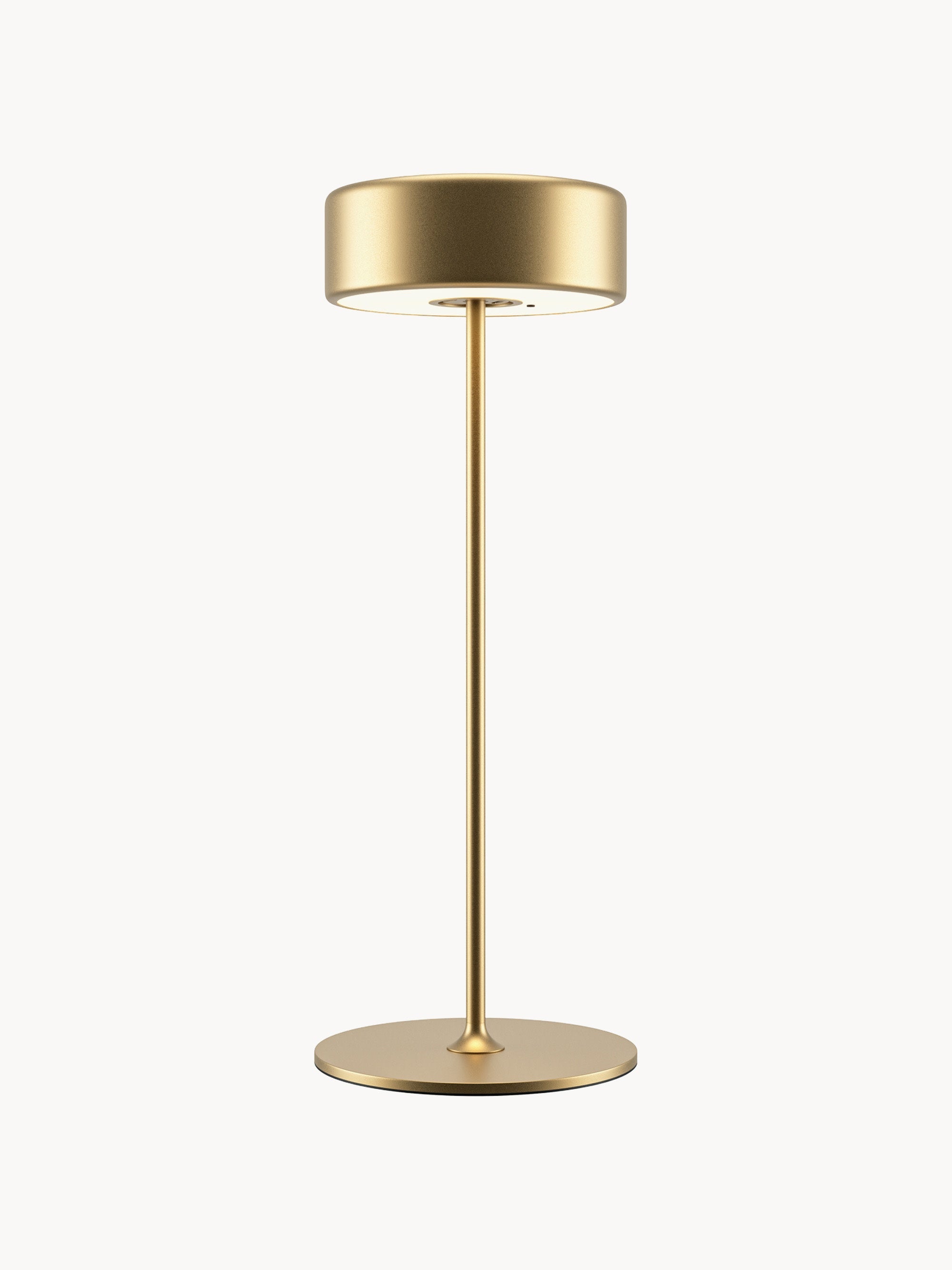 Petite lampe à poser LED en métal Reed, intensité lumineuse variable - Doré