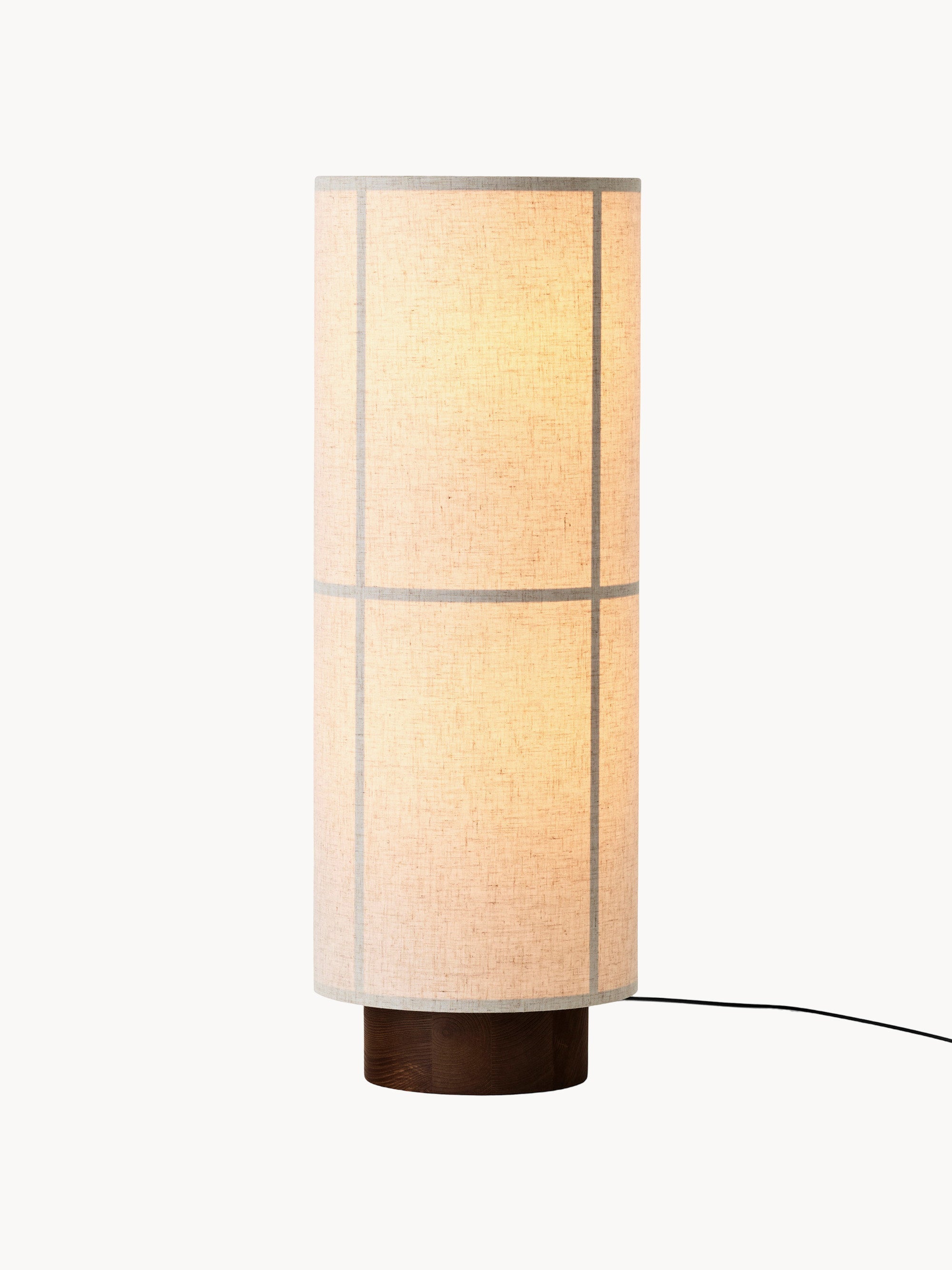 Lampadaire en lin Varg - Beige, bois de frêne