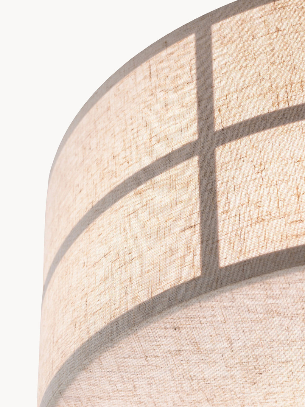 Plafonnier artisanal en lin Varg - Beige