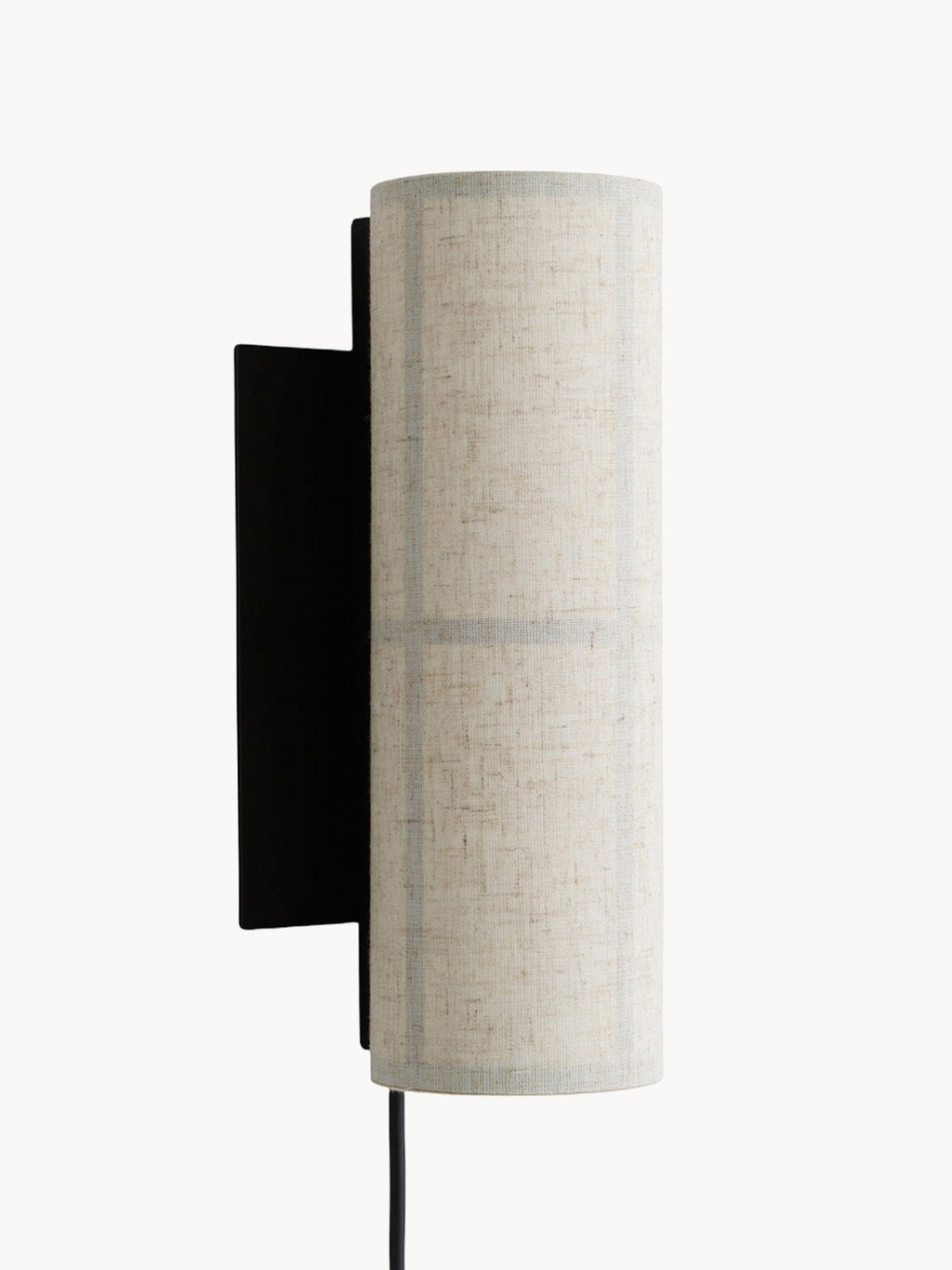 Applique murale en lin Varg - Beige, noir