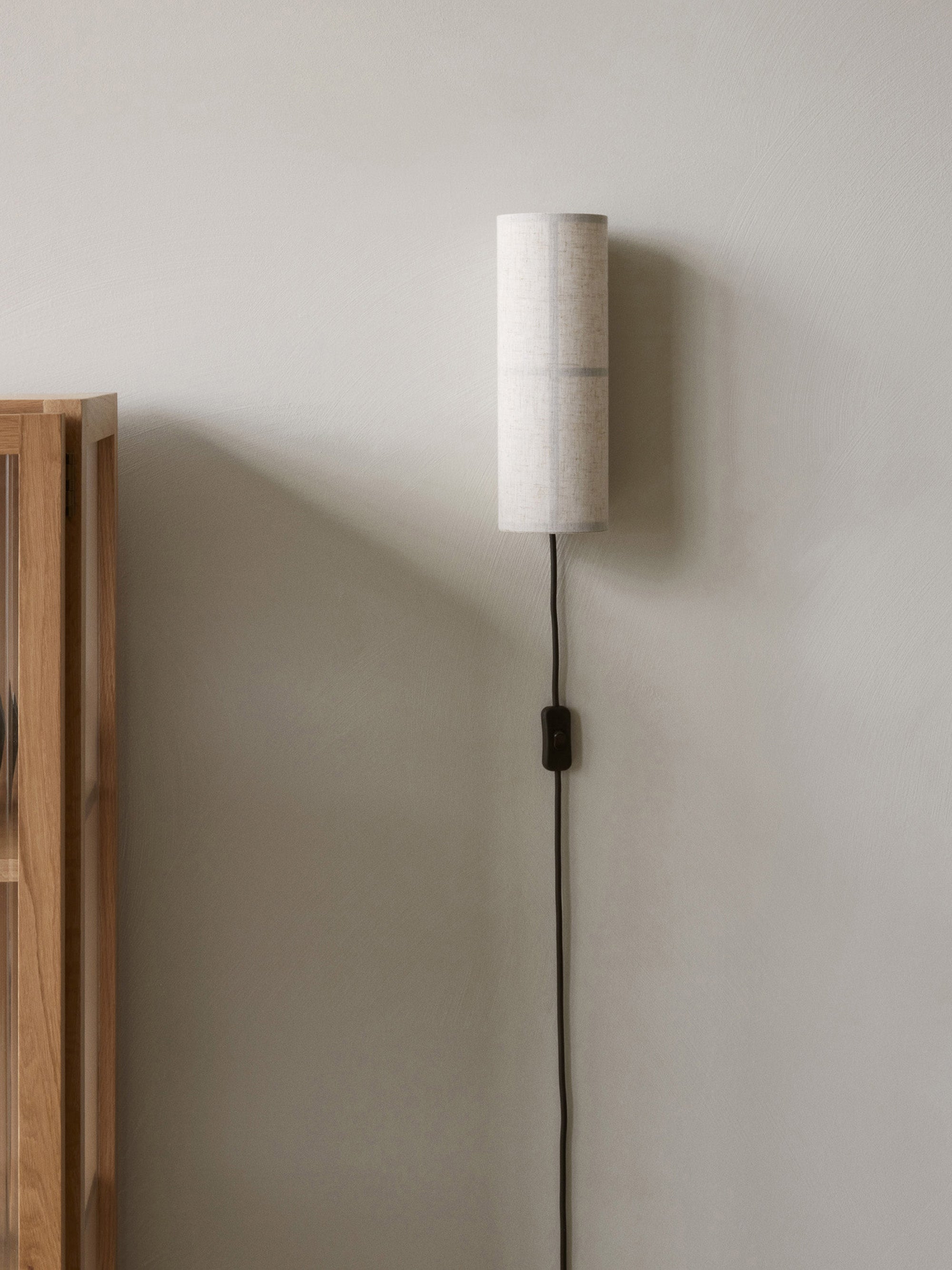 Applique murale en lin Varg - Beige, noir