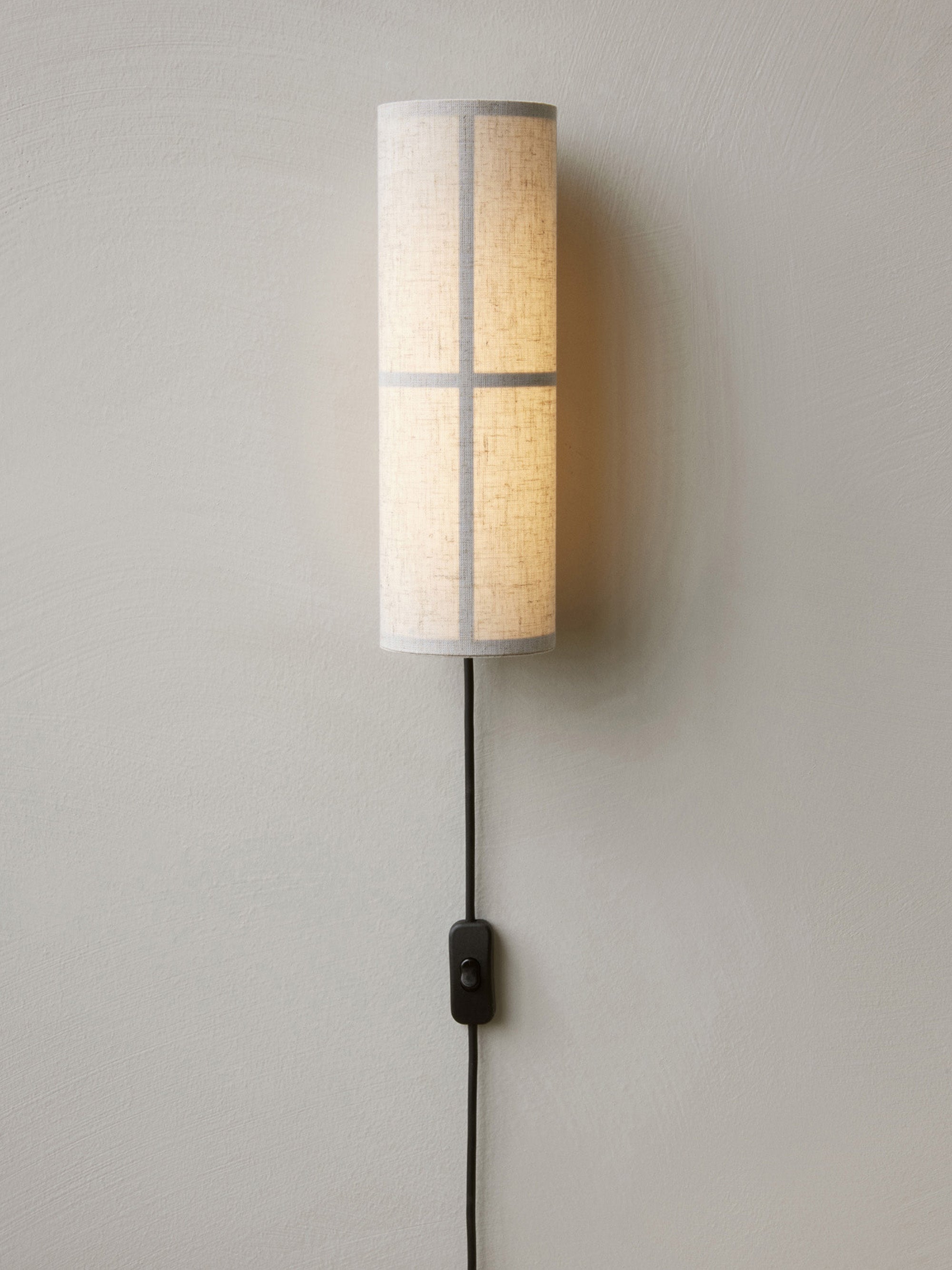 Applique murale en lin Varg - Beige, noir