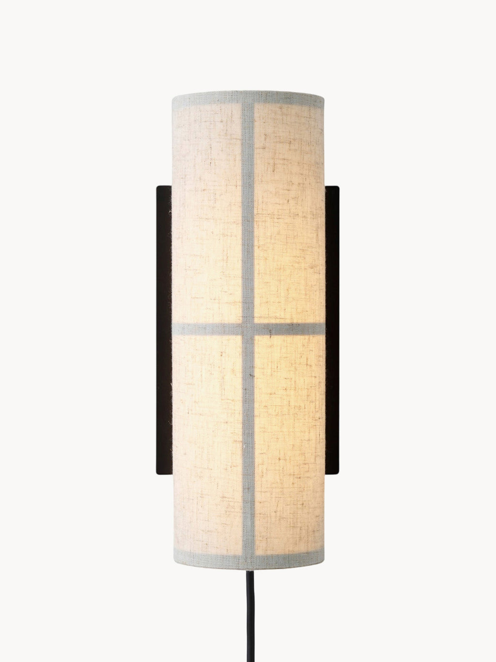 Applique murale en lin Varg - Beige, noir
