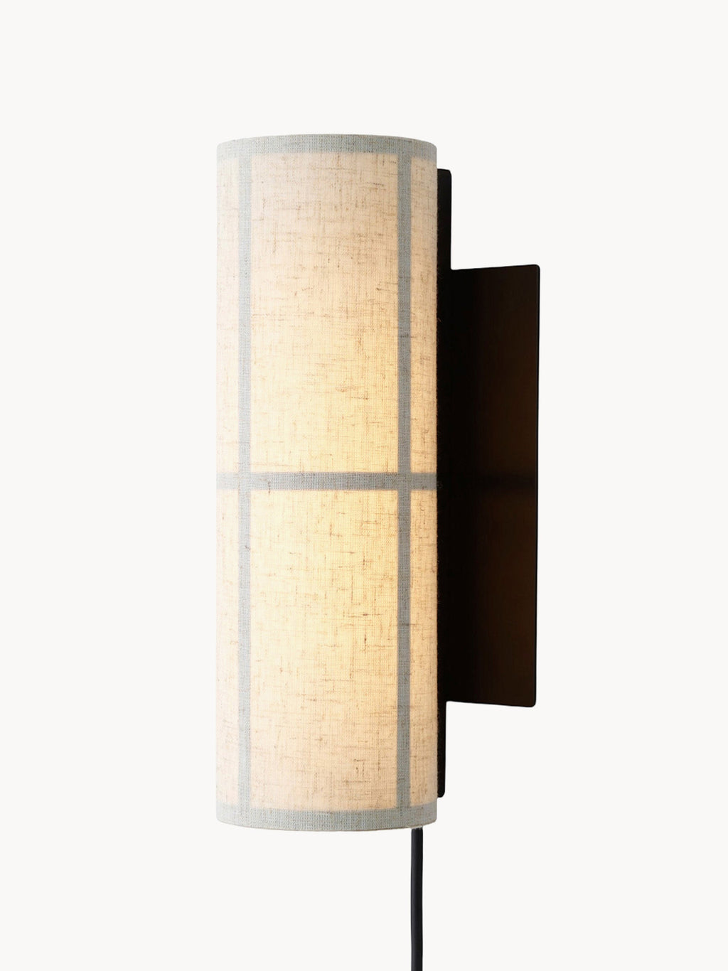 Applique murale en lin Varg - Beige, noir