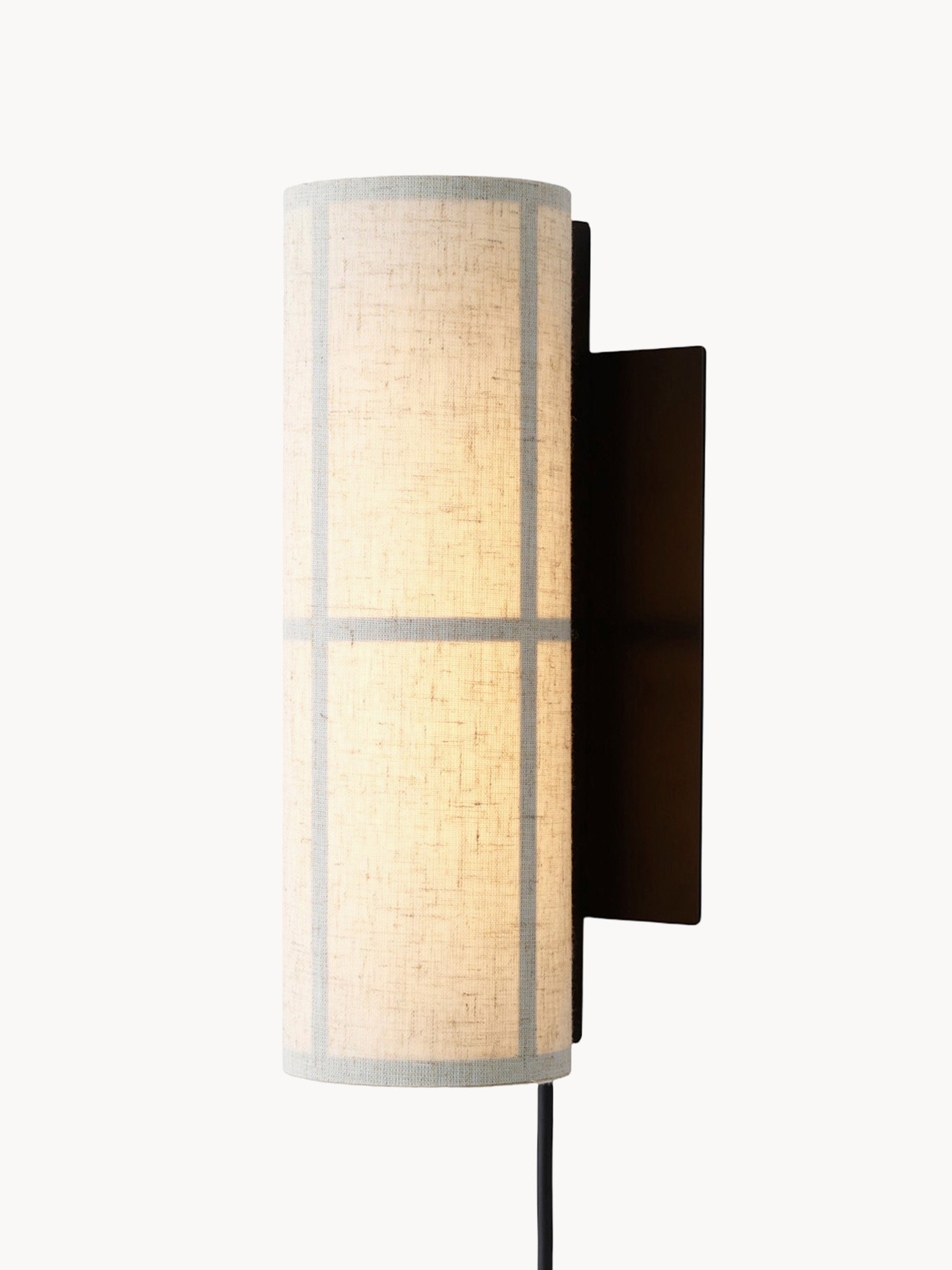 Applique murale en lin Varg - Beige, noir