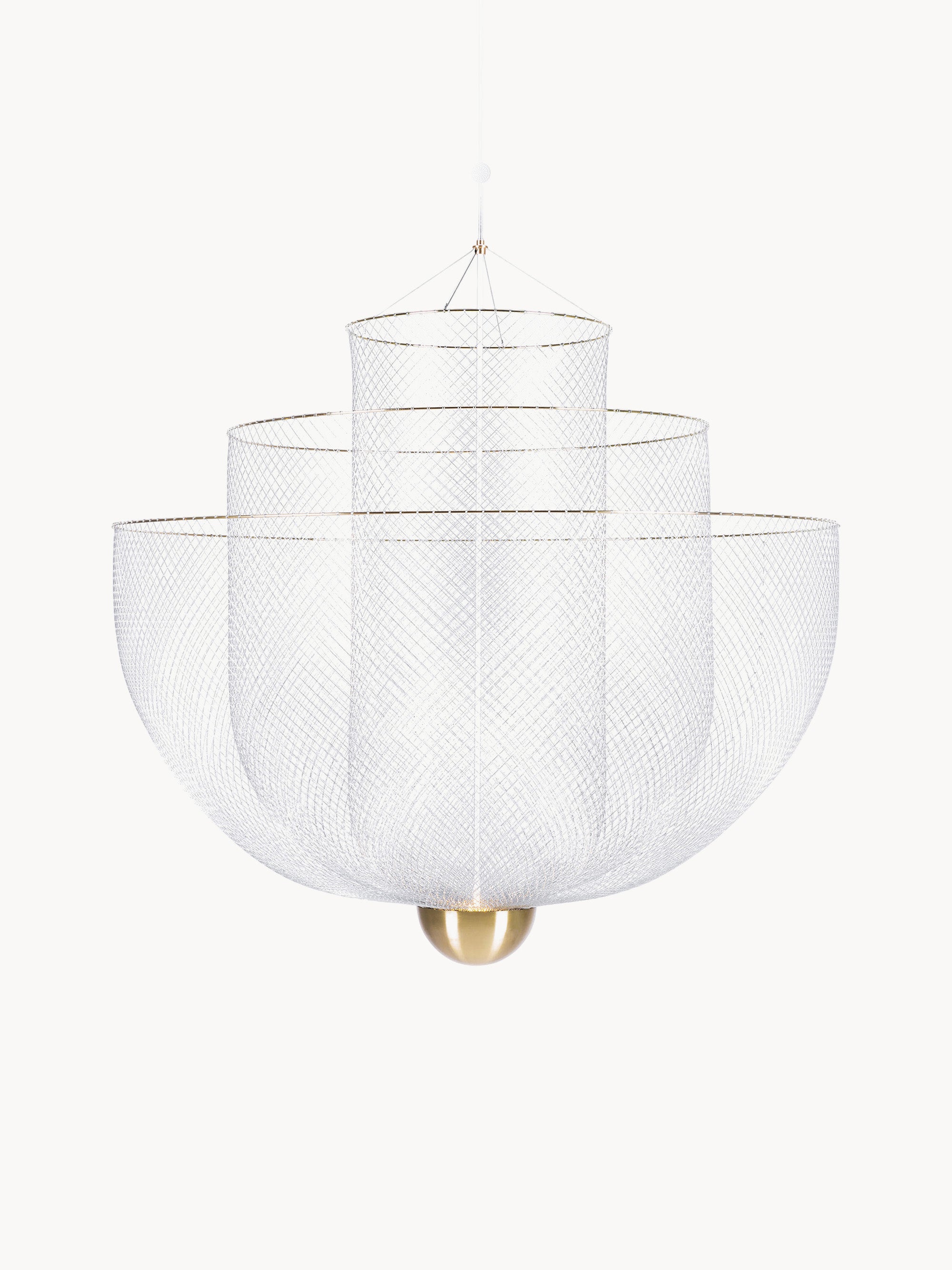 Lustre LED Ulric, intensité ajustable - Argenté, laiton