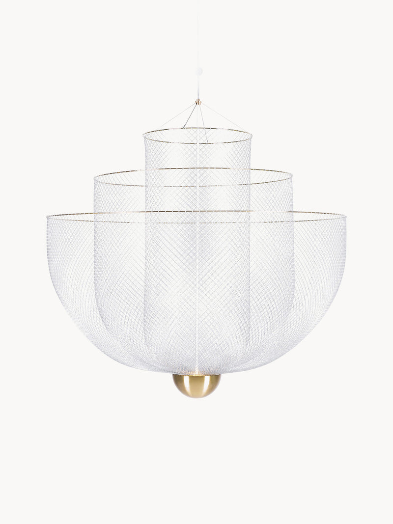 Lustre LED Ulric, intensité ajustable - Argenté, laiton