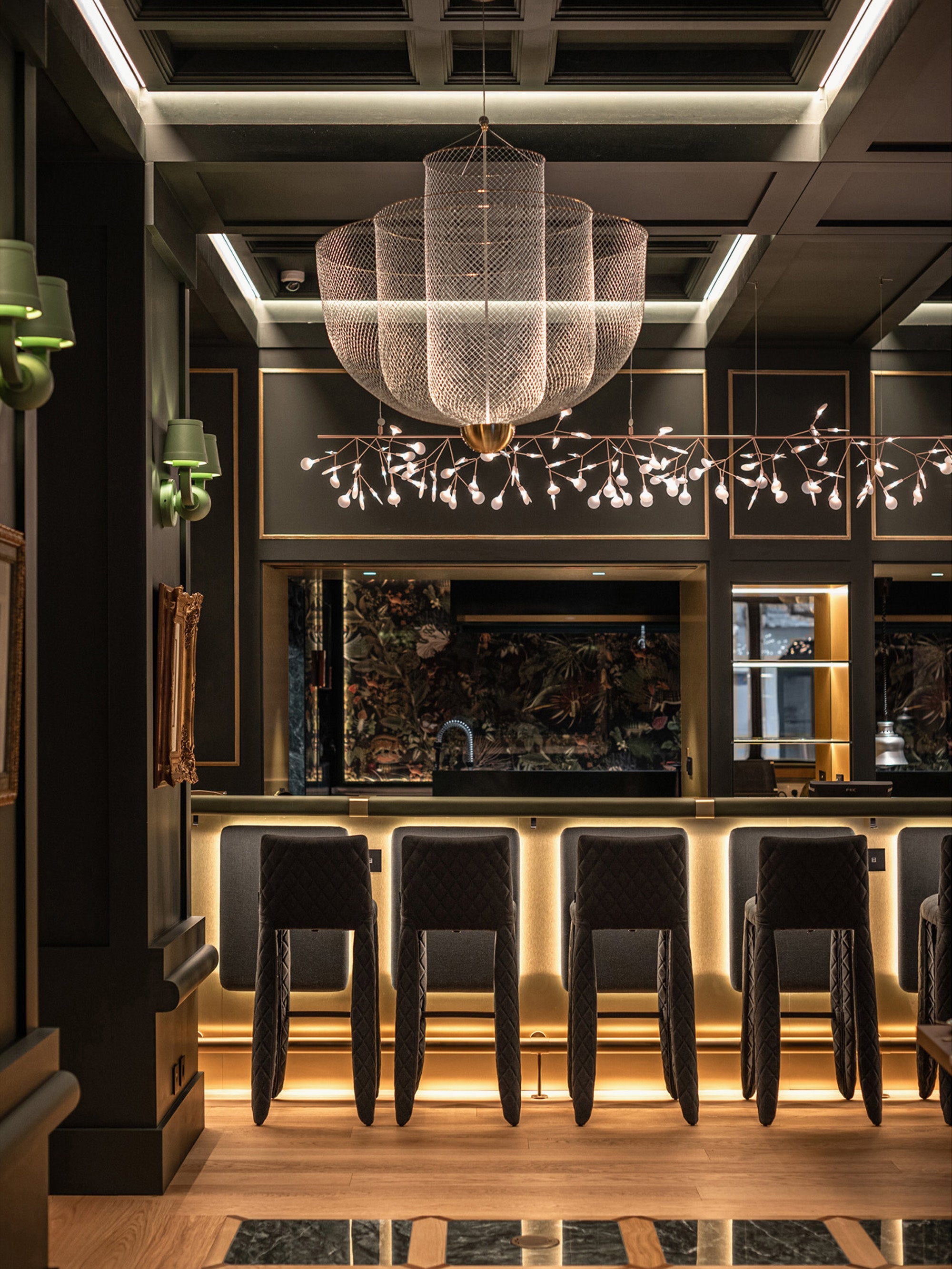 Lustre LED Ulric, intensité ajustable - Argenté, laiton