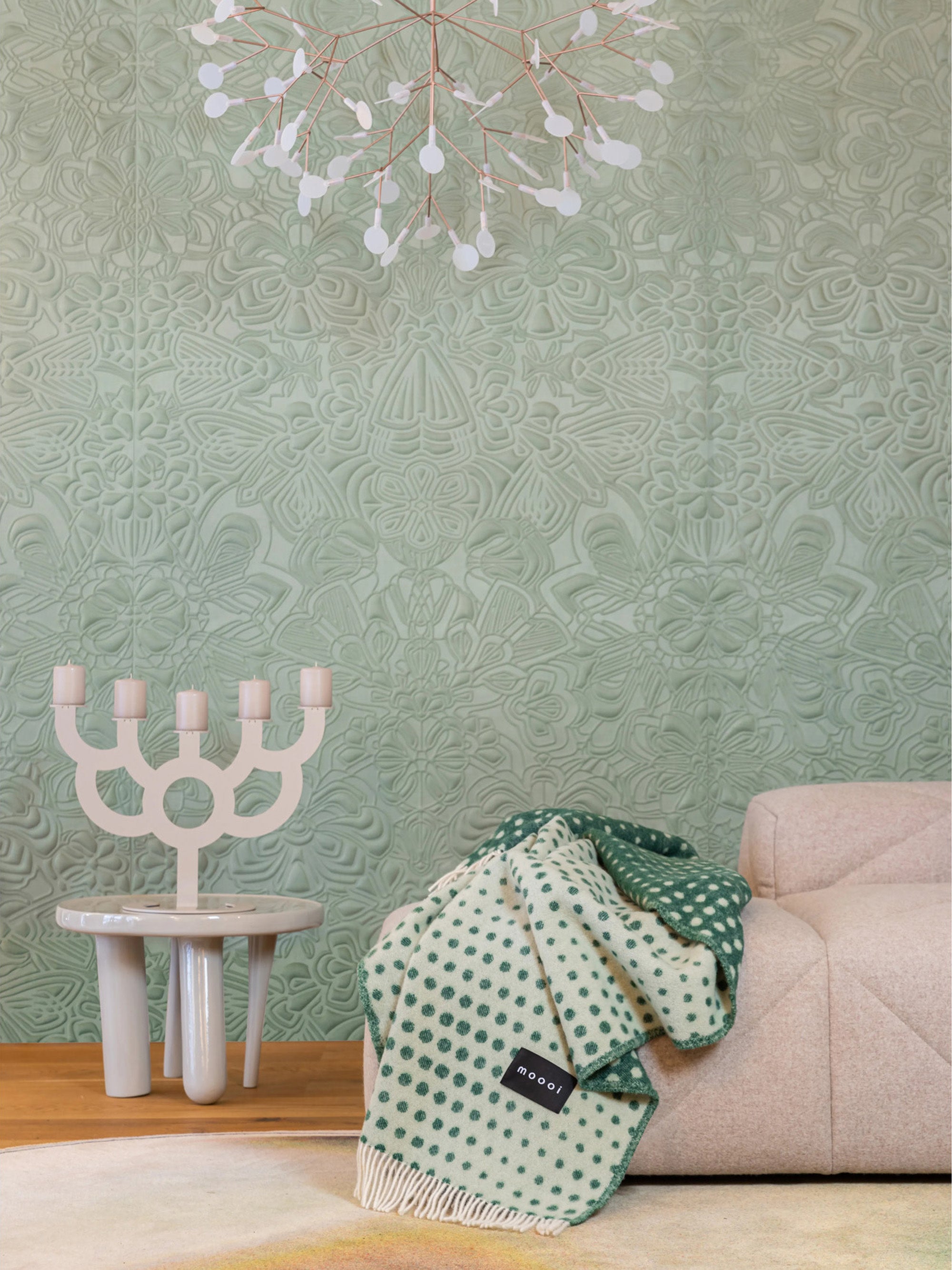 Suspension LED à intensité variable Anker - Blanc, couleur cuivre