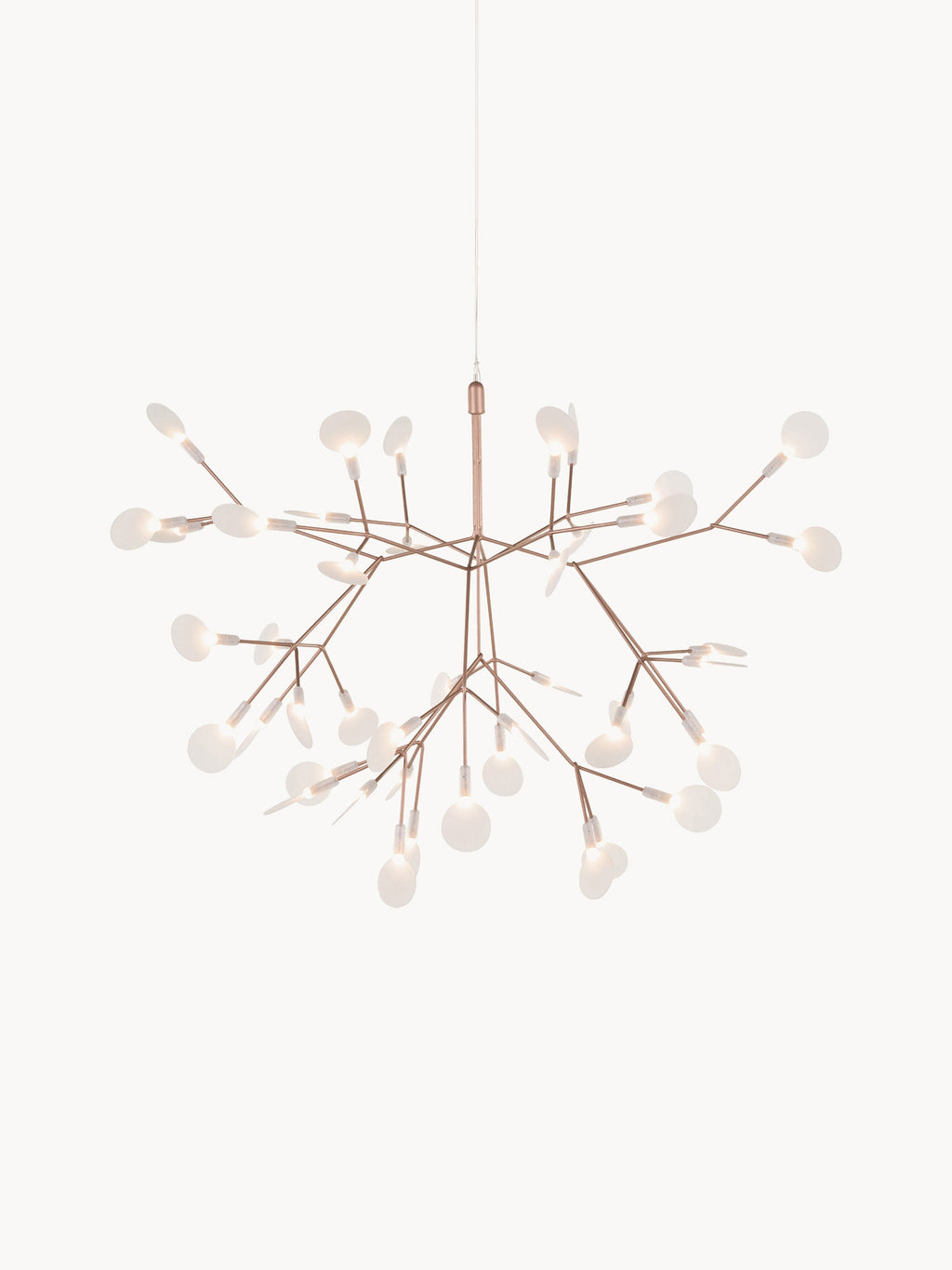 Suspension LED à intensité variable Anker - Blanc, couleur cuivre