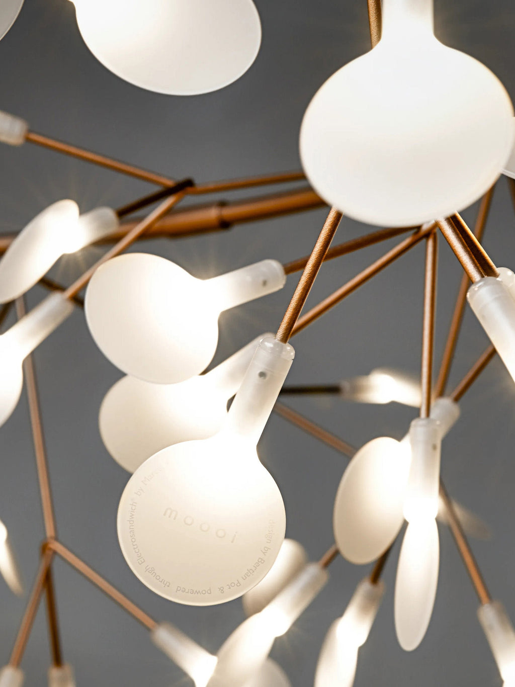 Suspension LED à intensité variable Anker - Blanc, couleur cuivre