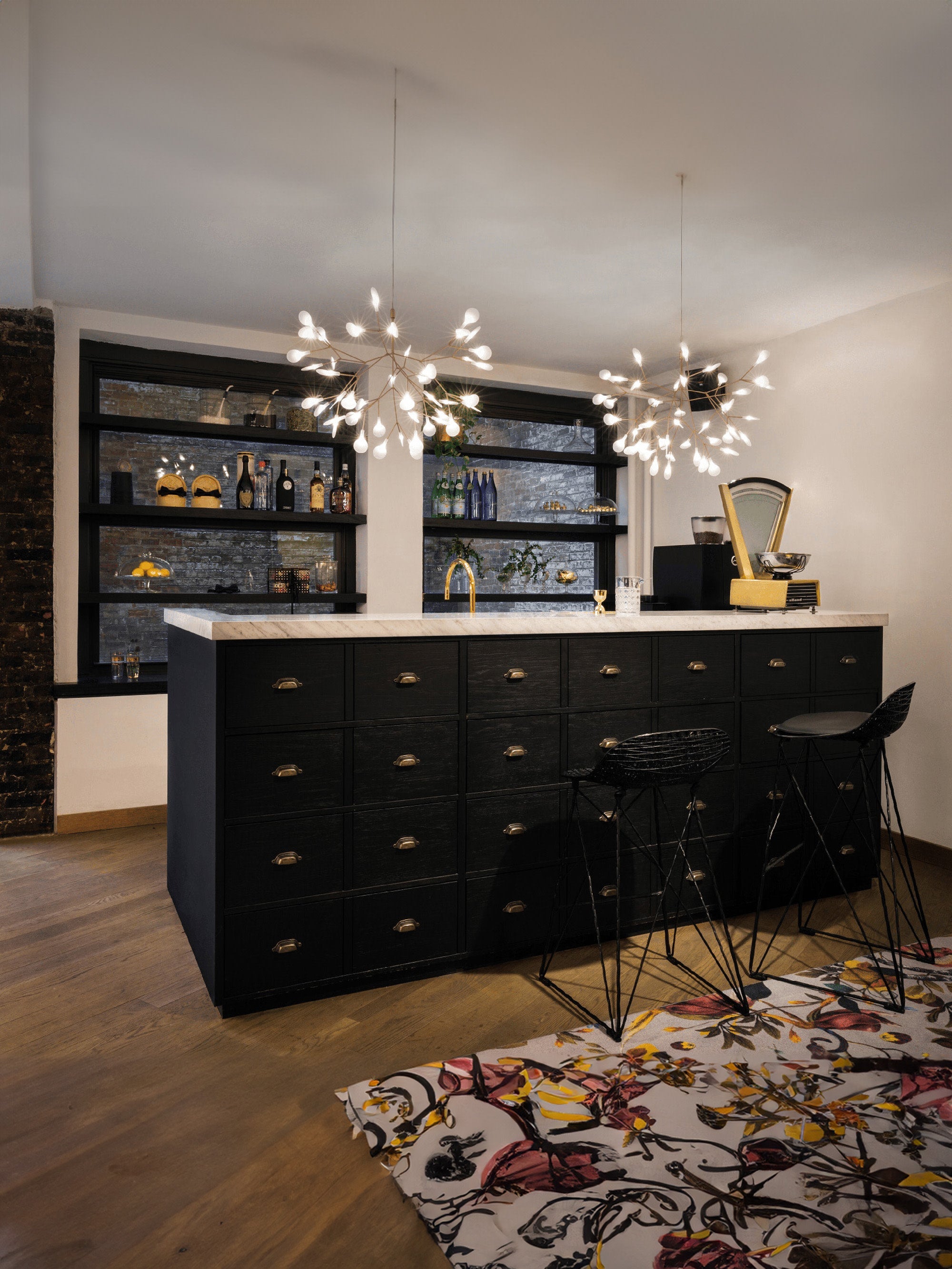 Suspension LED à intensité variable Anker - Blanc, couleur cuivre