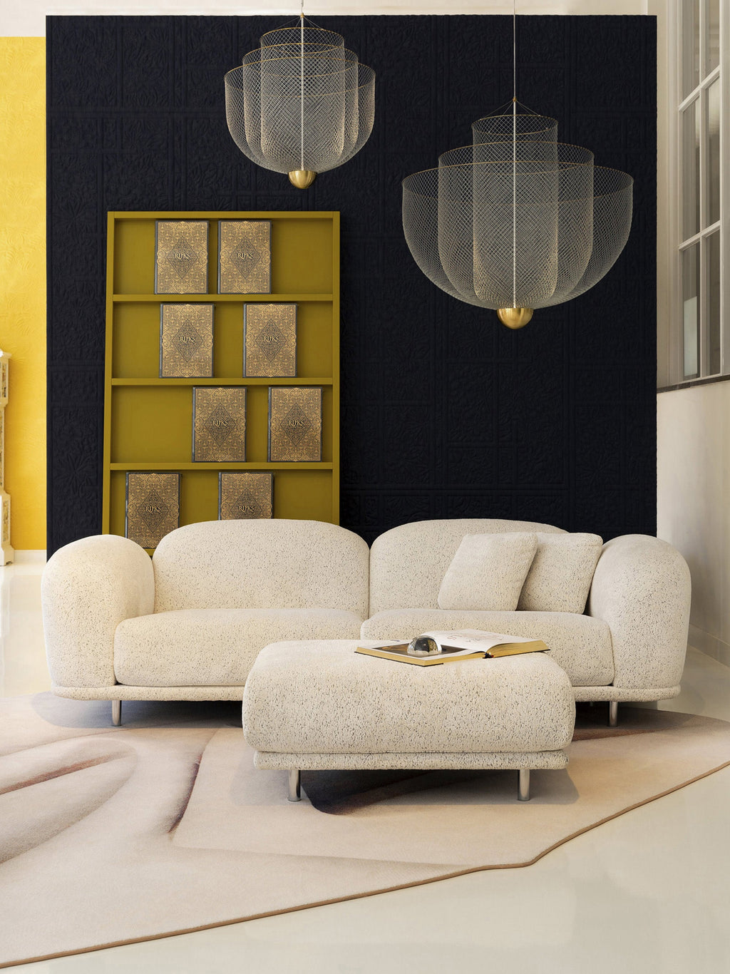 Lustre LED Ulric, intensité ajustable - Argenté, laiton