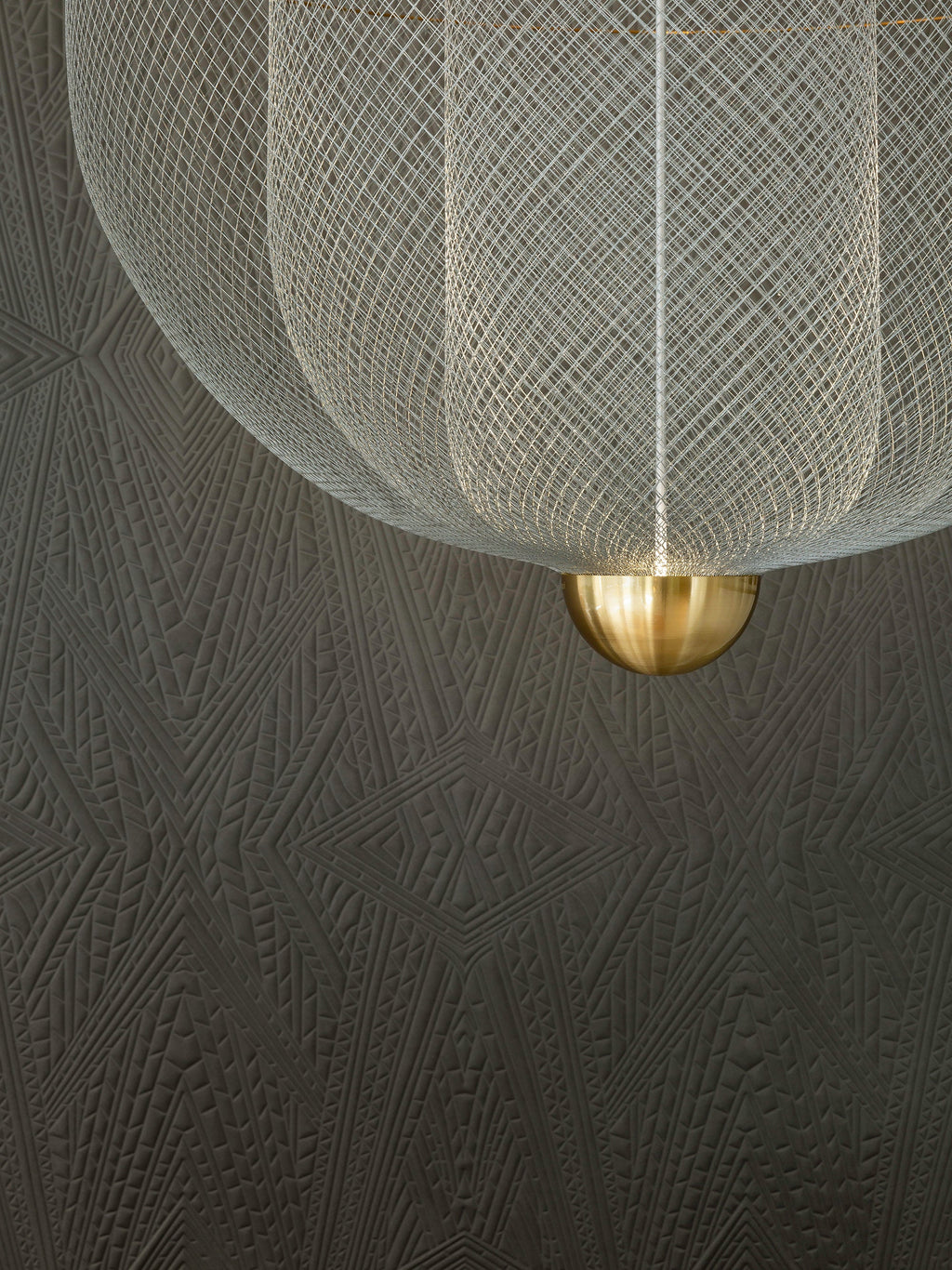 Lustre LED Ulric, intensité ajustable - Argenté, laiton