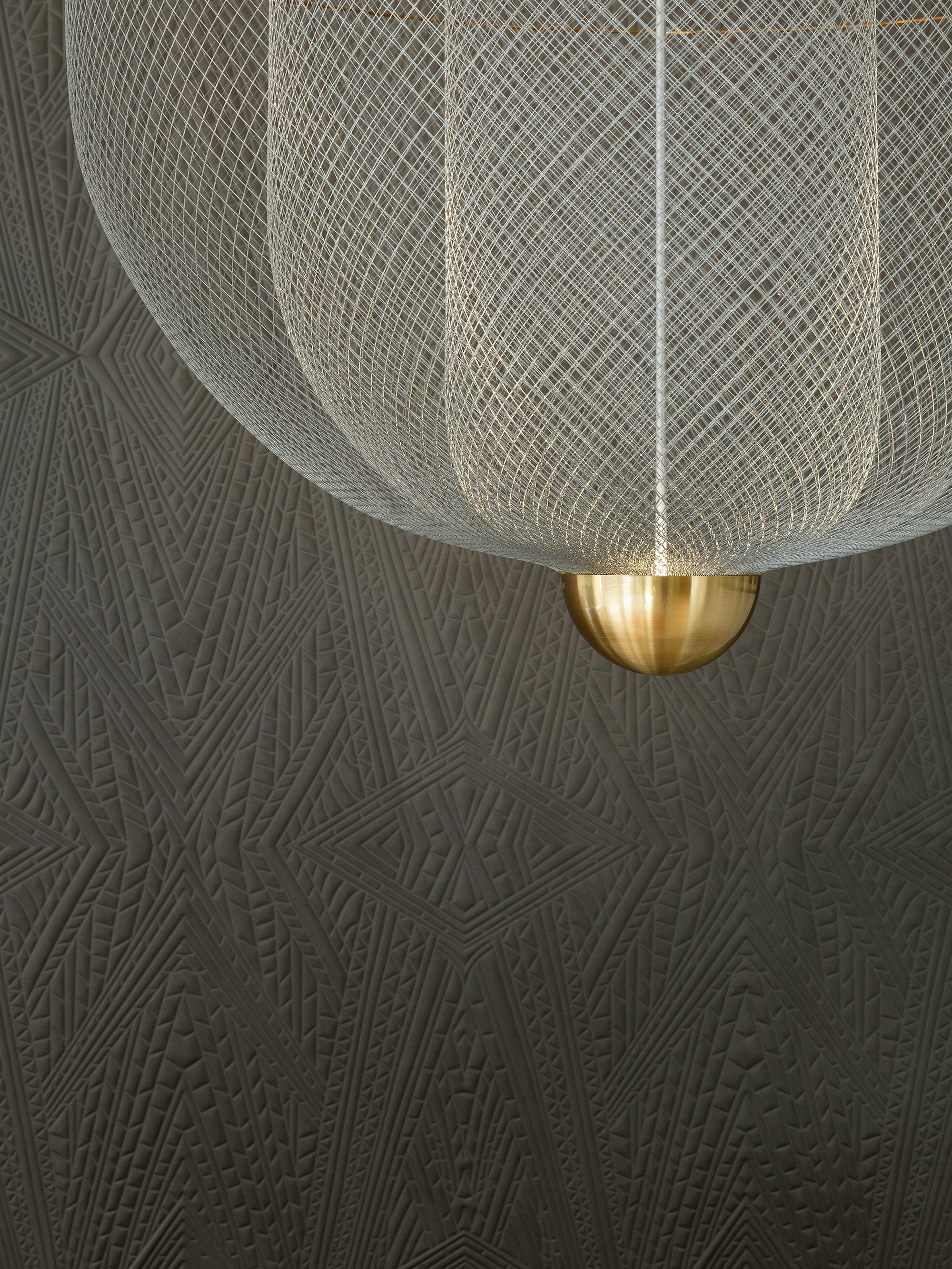 Lustre LED Ulric, intensité ajustable - Argenté, laiton