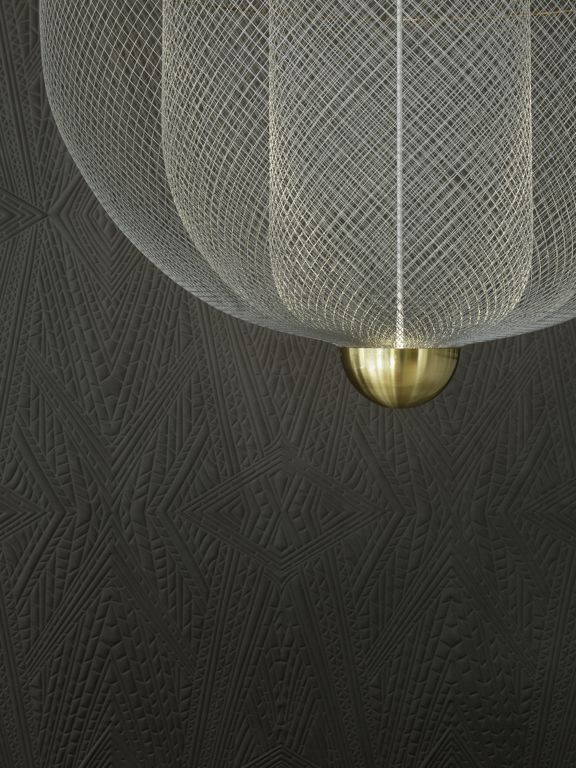 Lustre LED Ulric, intensité ajustable - Argenté, laiton