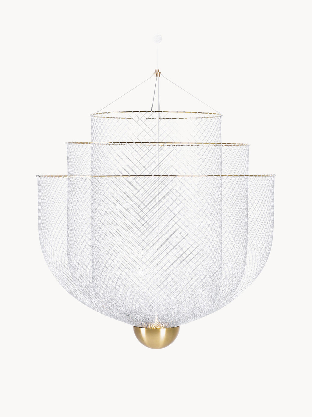 Lustre LED Ulric, intensité ajustable - Argenté, laiton