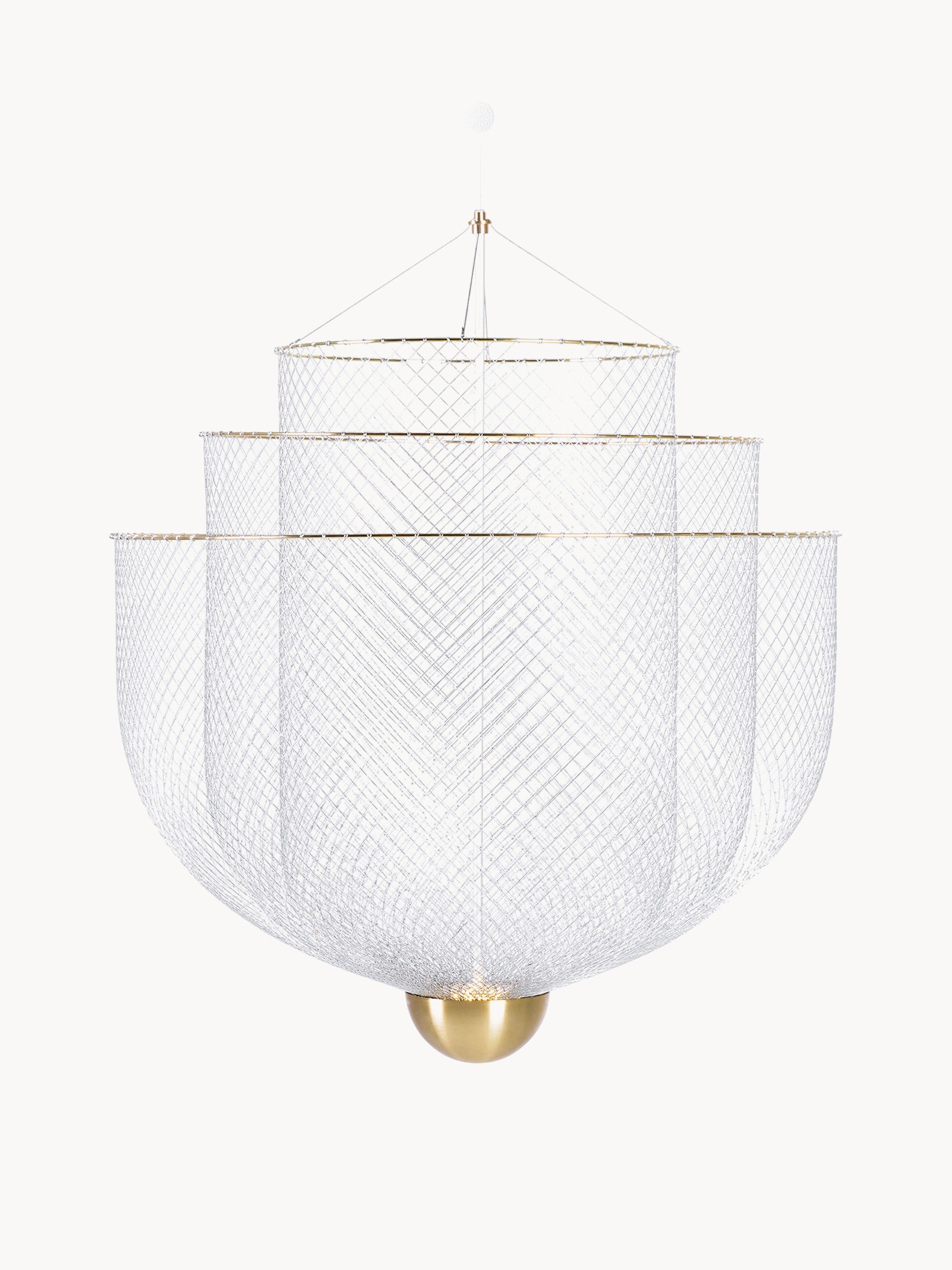Lustre LED Ulric, intensité ajustable - Argenté, laiton