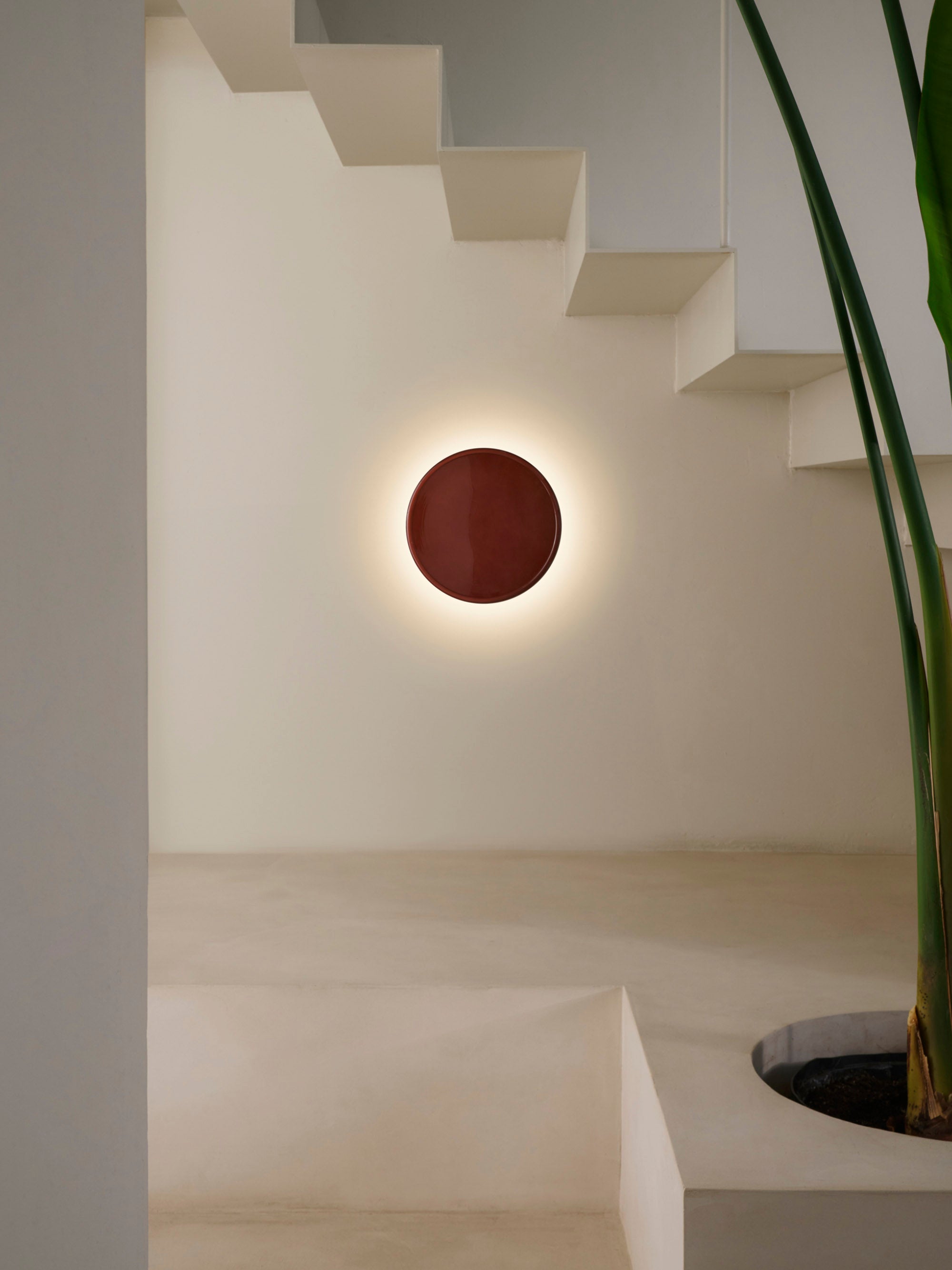 Applique murale LED Flosi - Rouge terracotta
