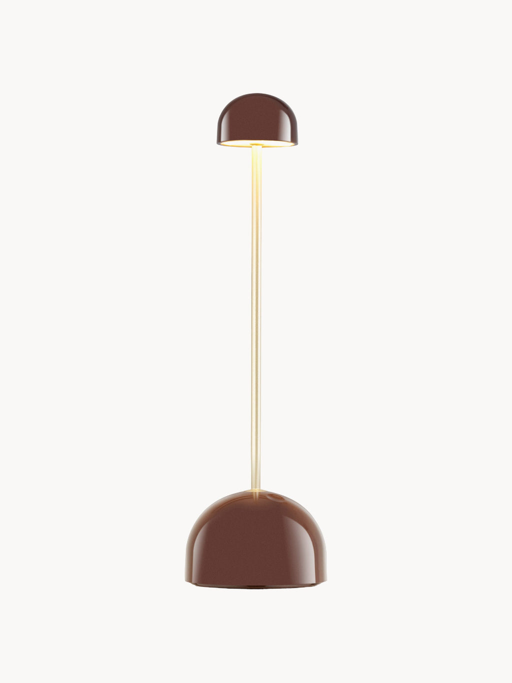 Petite lampe à poser LED Larkin, intensité ajustable - Brun, doré