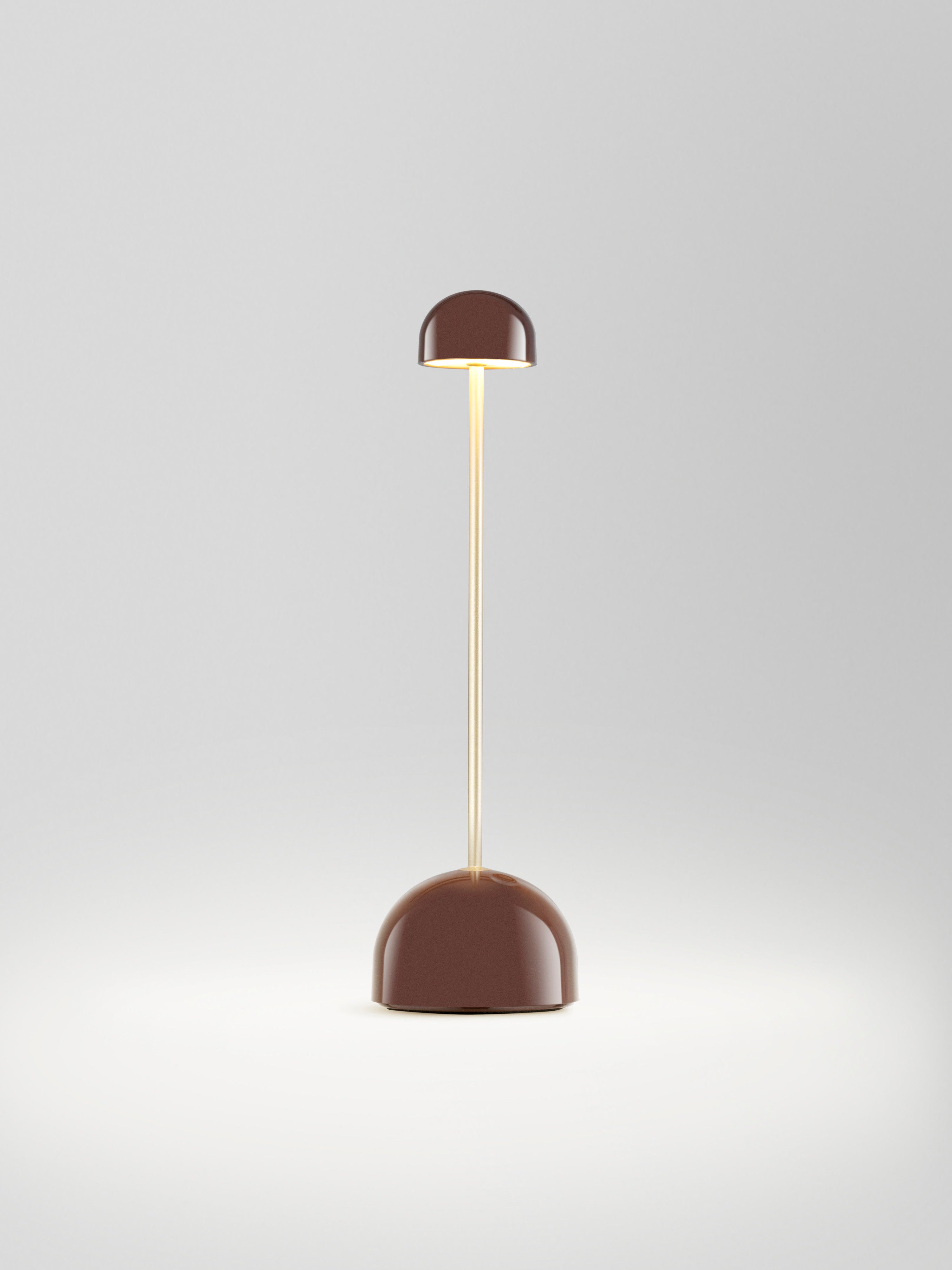 Petite lampe à poser LED Larkin, intensité ajustable - Brun, doré