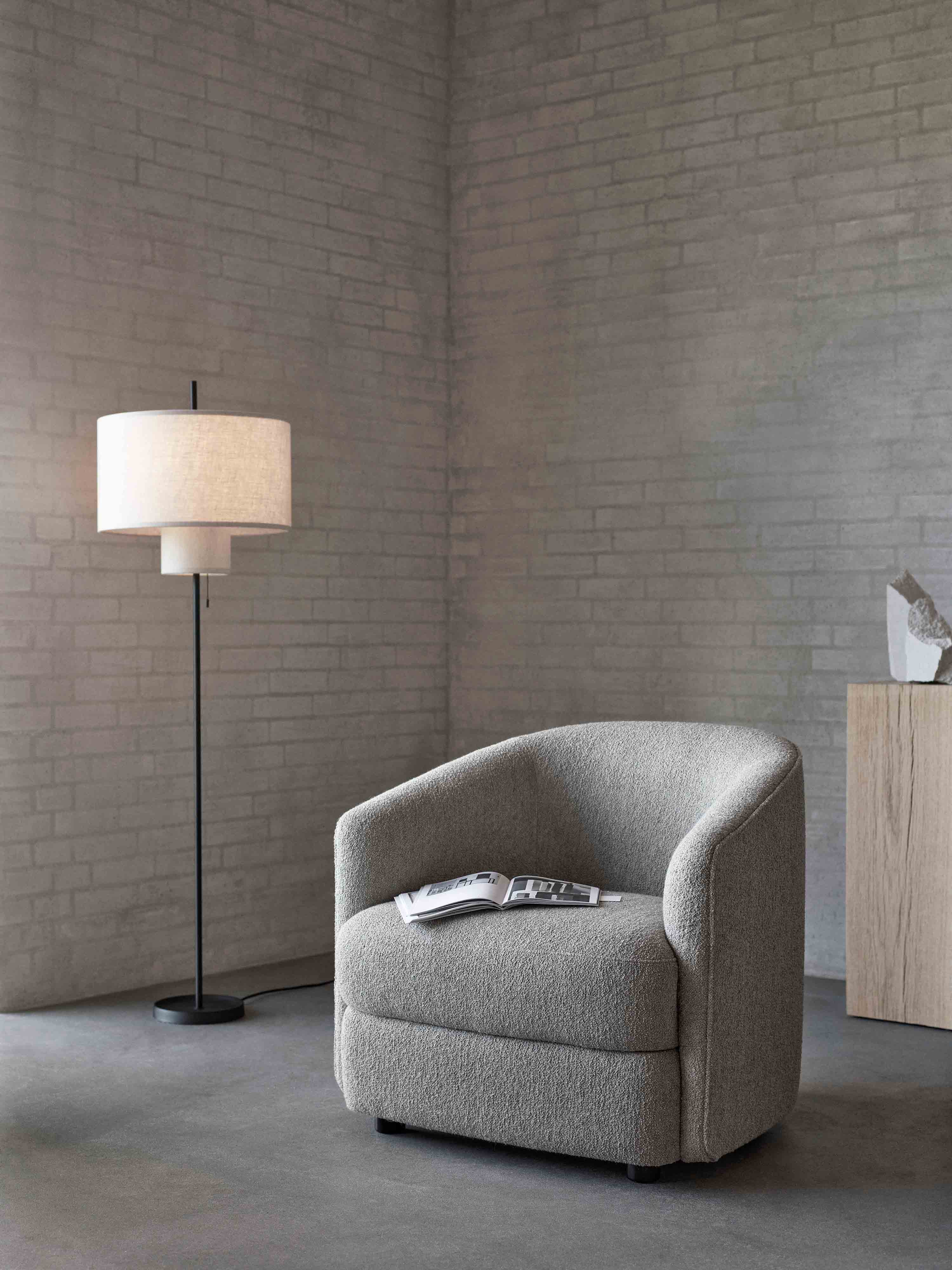 Lampadaire Frej - Beige clair, noir