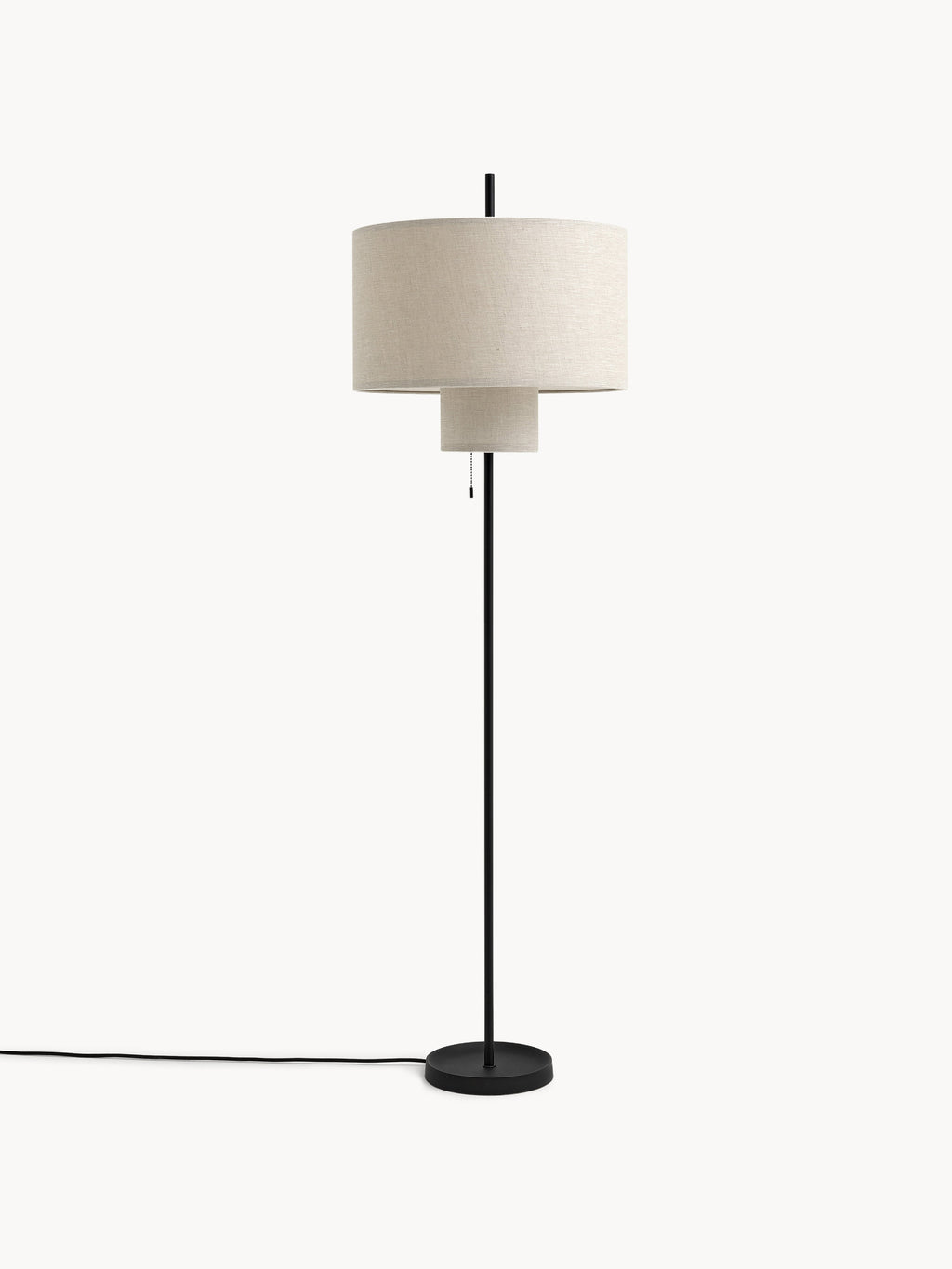 Lampadaire Frej - Beige clair, noir