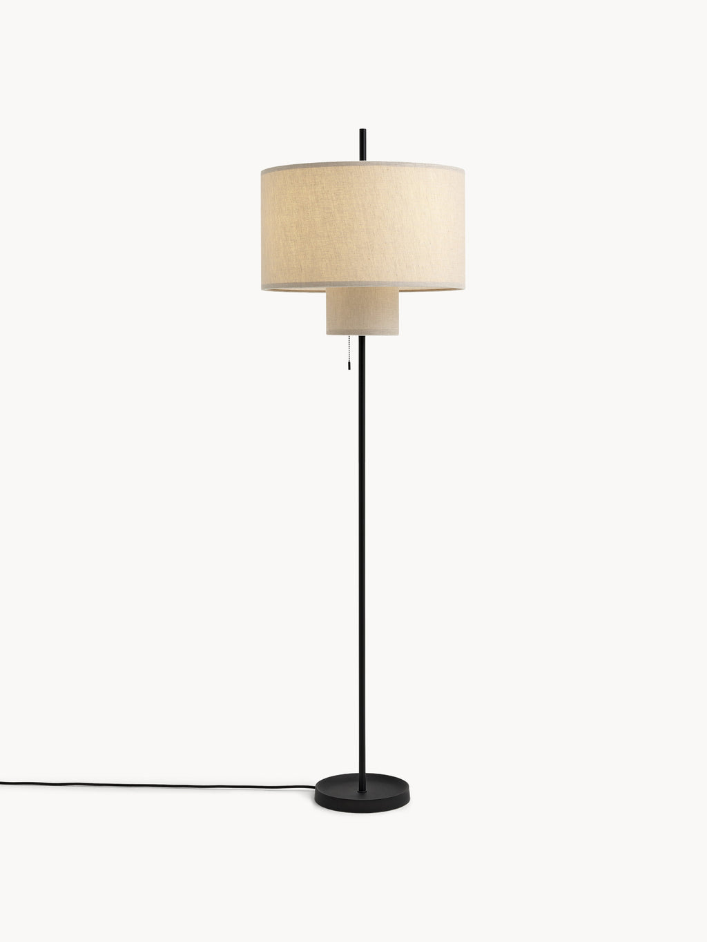 Lampadaire Frej - Beige clair, noir