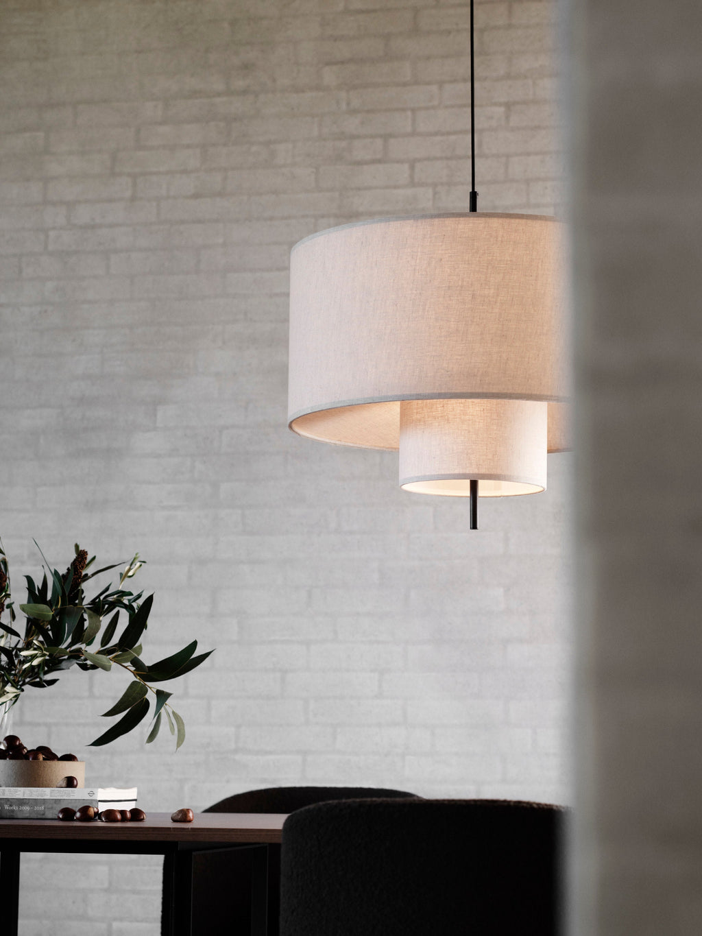 Suspension Frej - Beige clair, noir
