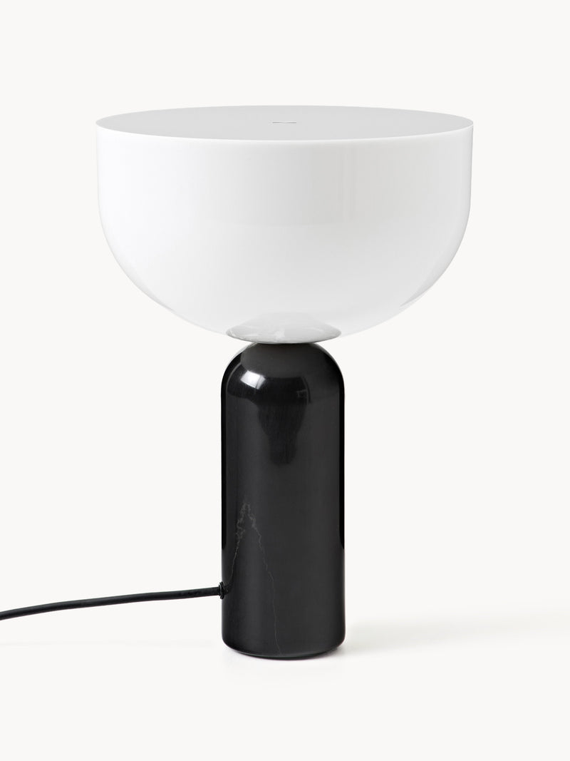 Lampe à poser en marbre Gudvar - Blanc, marbre noir